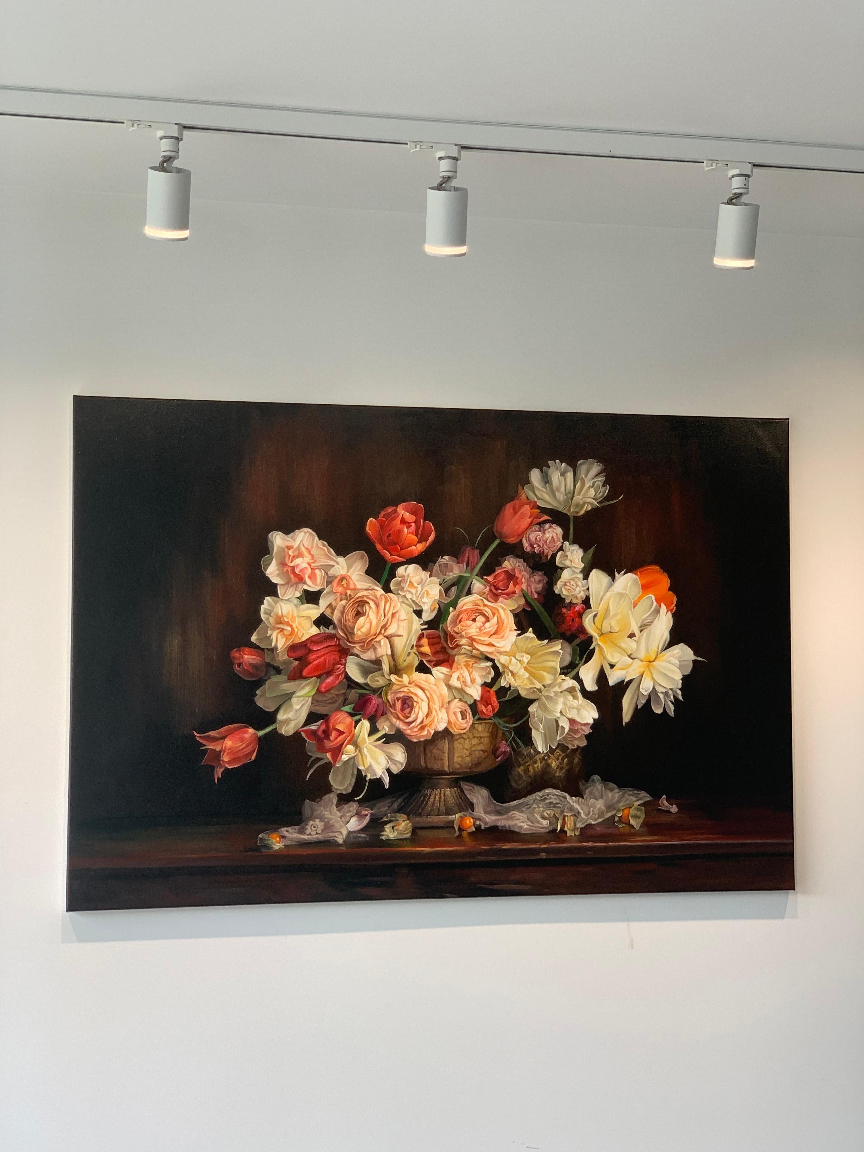 Born to Love by Katharina Husslein Contemporary Flower Still life Oil Painting 3