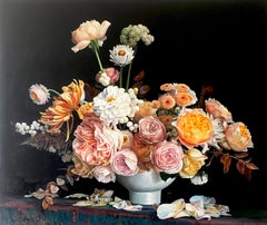 Crazy Little Thing Called Love by K. Husslein Flower Still life Oil Painting