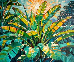Dappled Light Intertwined Souls by K.Husslein Impasto Botany Plant Painting