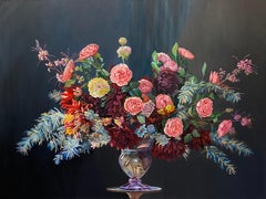 Days of Wine and Roses by Katharina Husslein Flower Still life Oil Painting