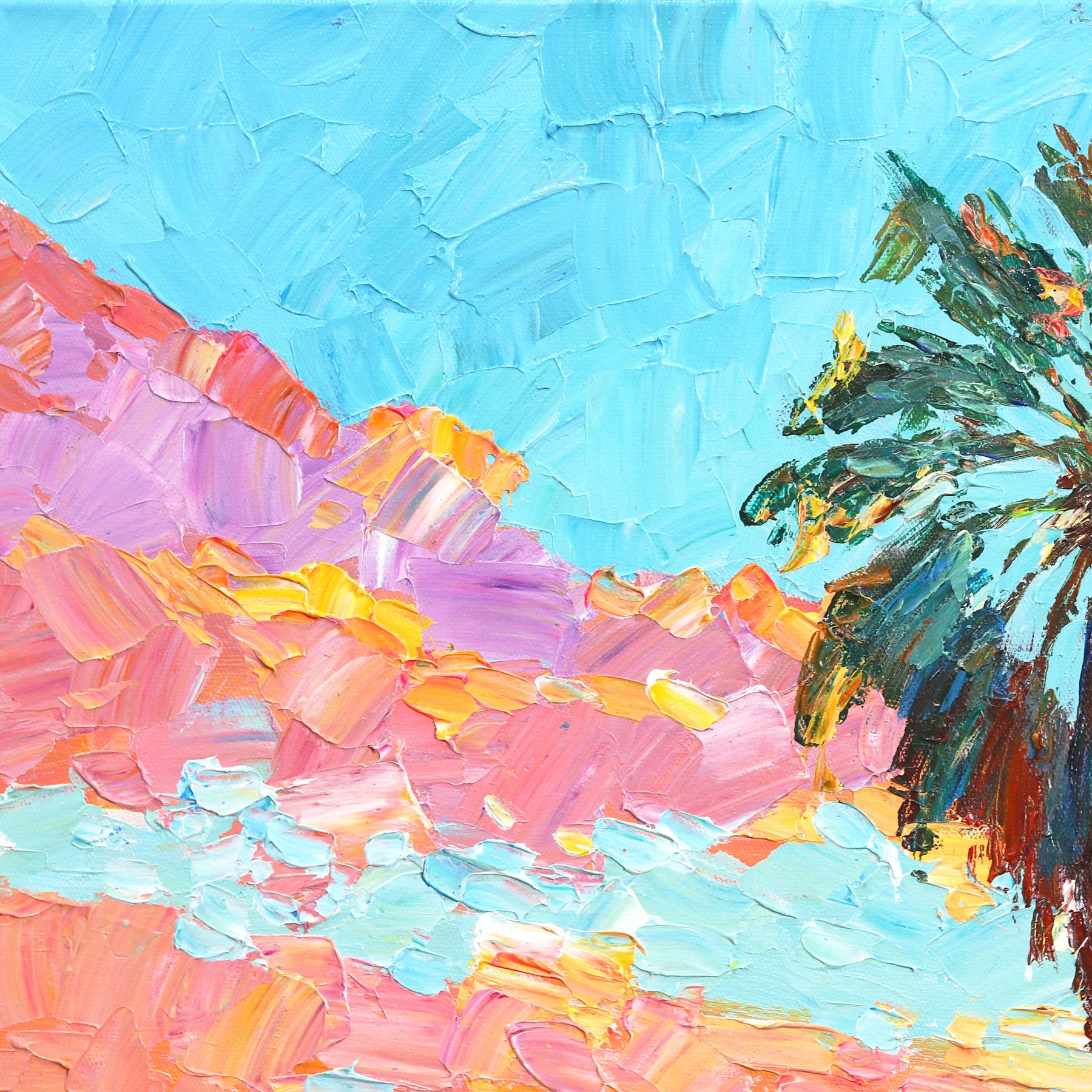 With a contemporary perspective on landscape painting and inspired by paintings created by old masters, German artist Katharina Husslein paints in a representational manner to capture saturated idyllic landscapes. Her passion for natural beauty is