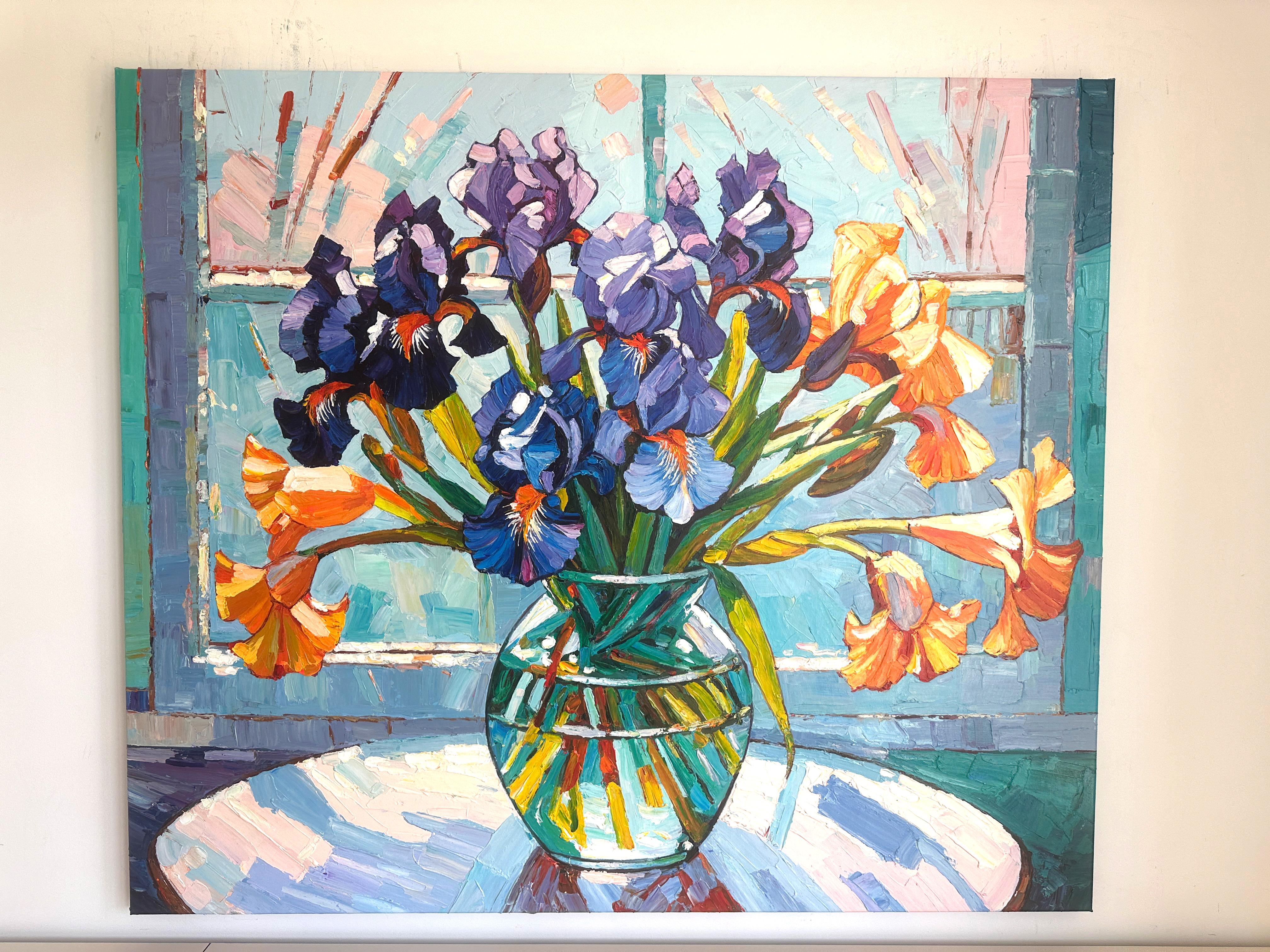 Armonia senza fine di K.K. Husslein Impasto di fiori Pittura impressionista - Painting di Katharina Husslein