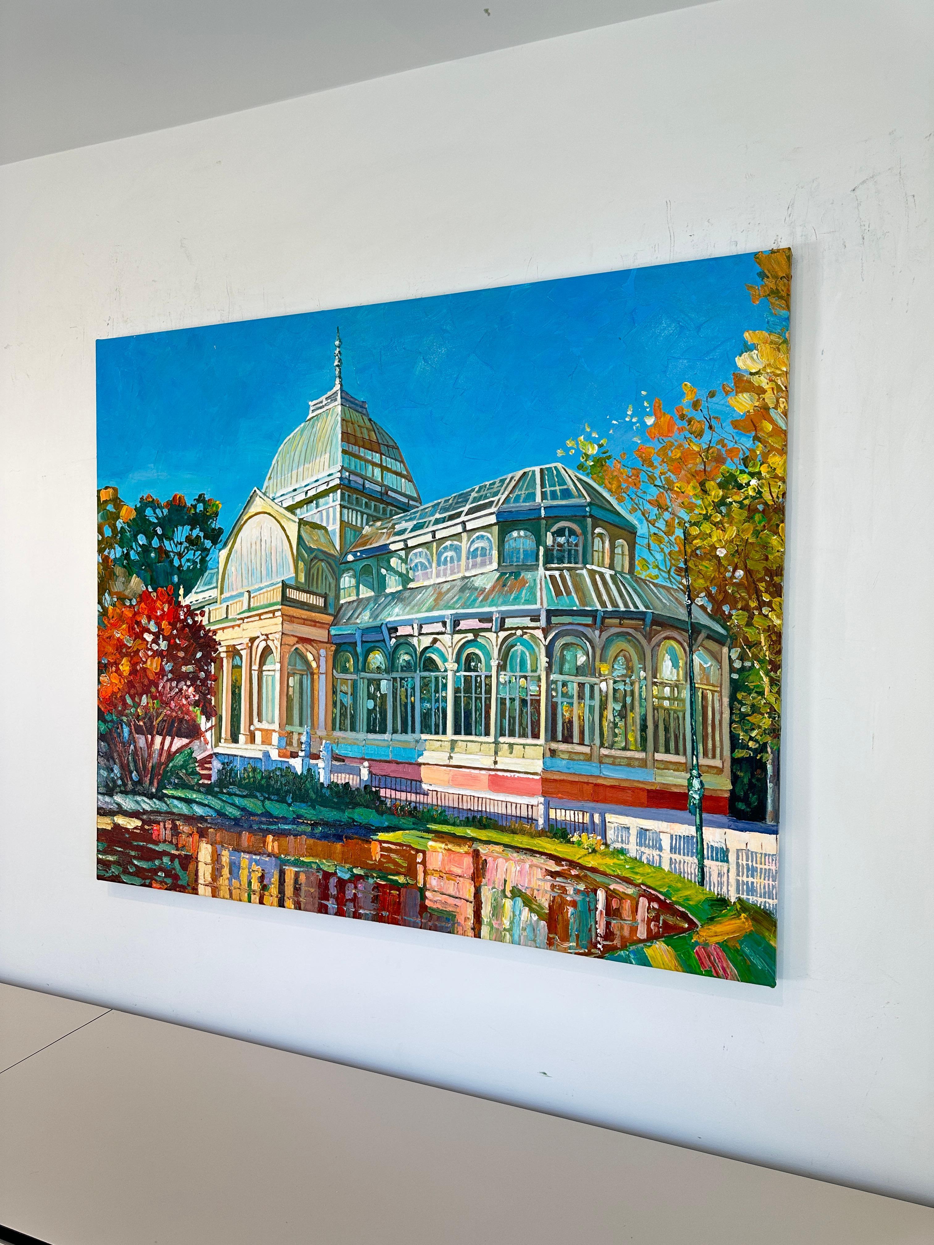 Enjoying each Moment by K. Husslein Impasto Landscape Architecture Painting For Sale 9