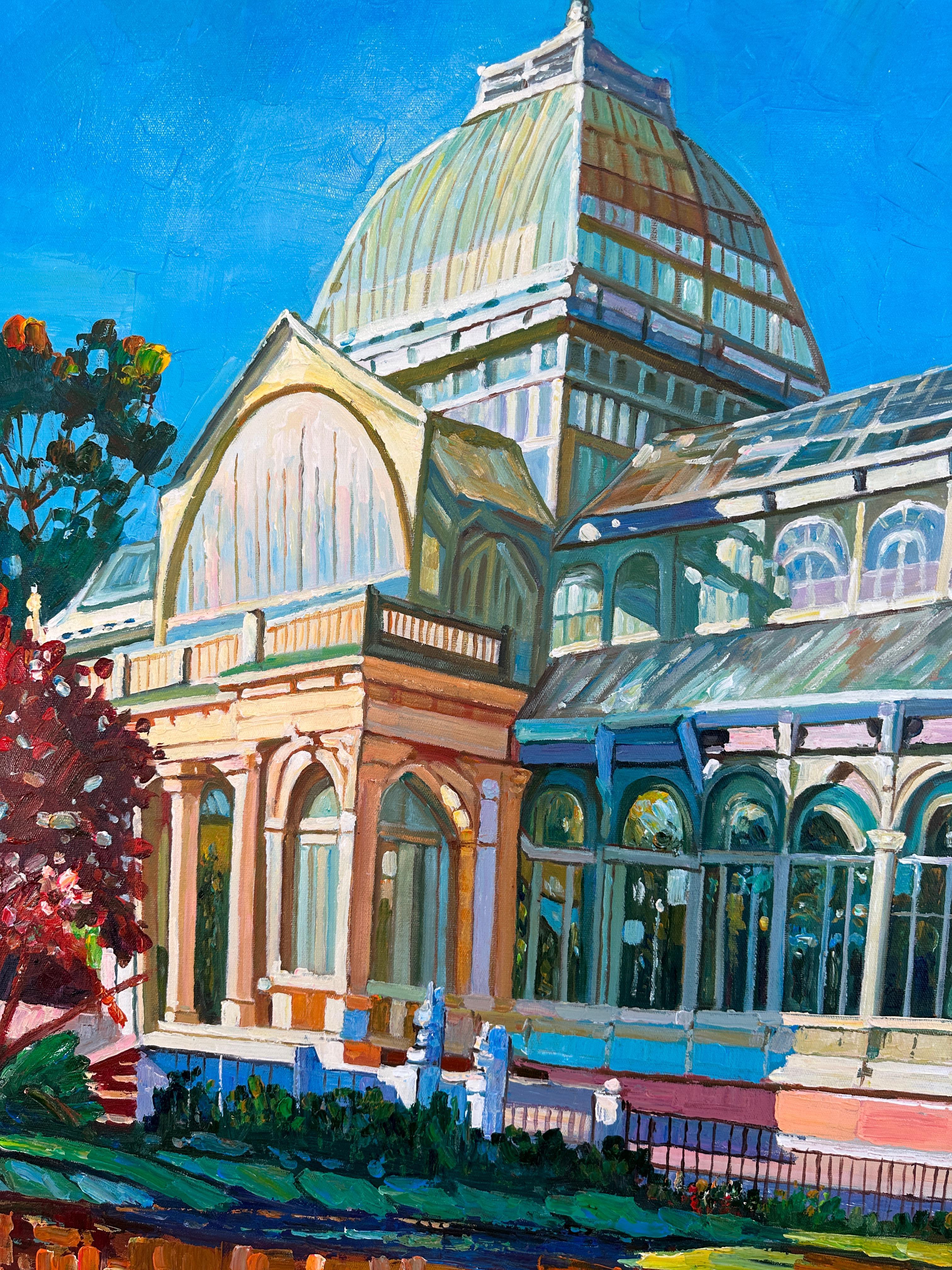 Enjoying each Moment by K. Husslein Impasto Landscape Architecture Painting For Sale 10