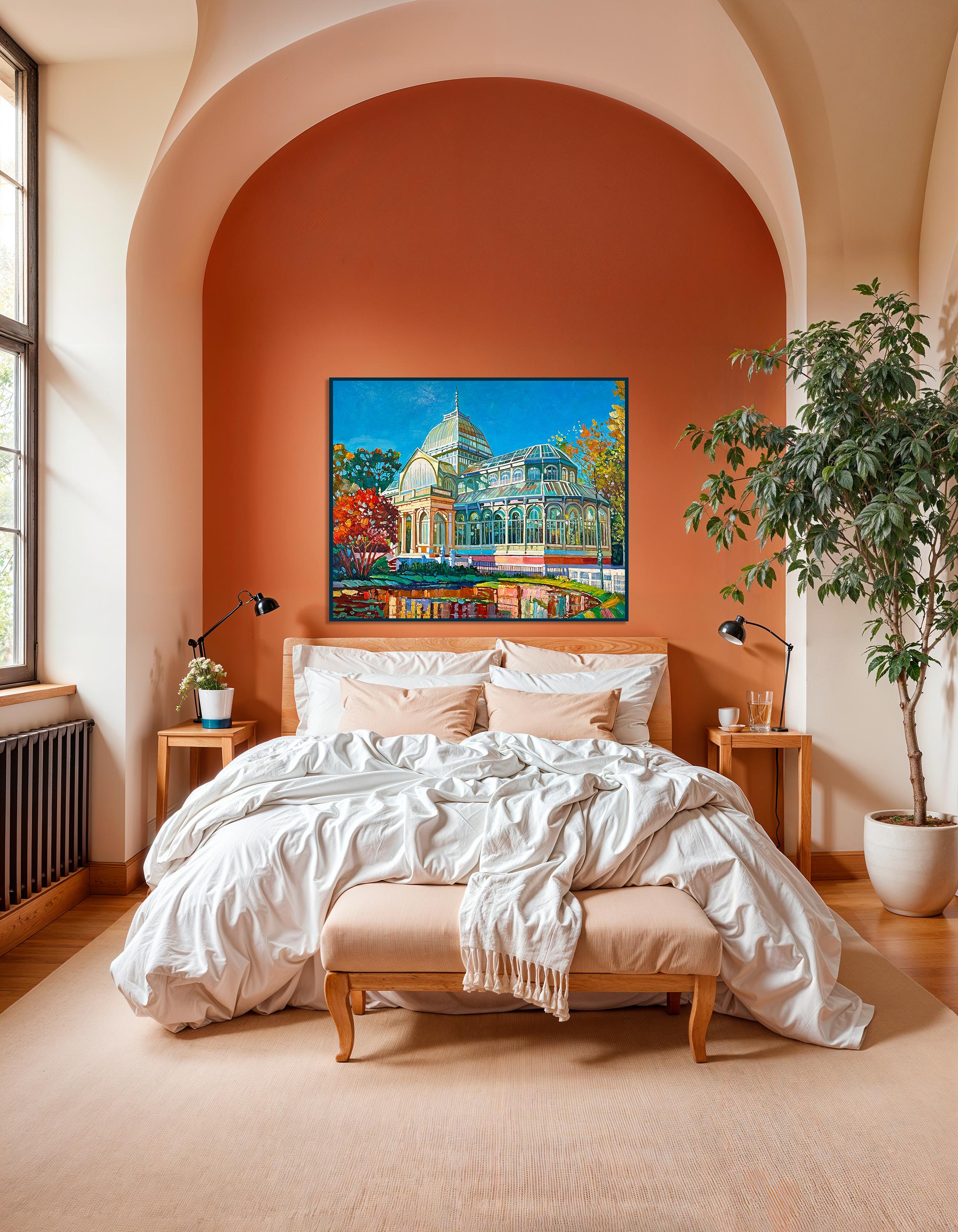 Enjoying each Moment by K. Husslein Impasto Landscape Architecture Painting For Sale 11