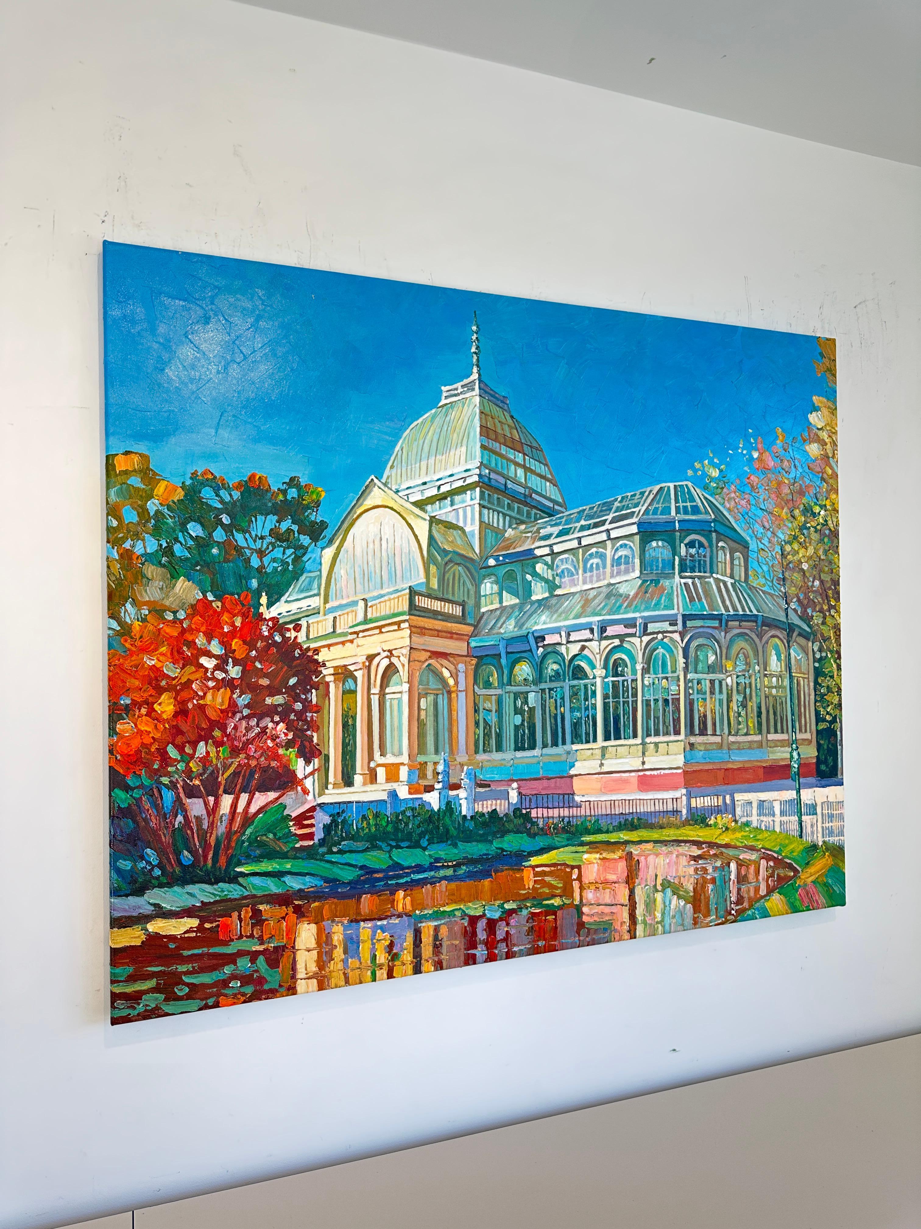 Enjoying each Moment by K. Husslein Impasto Landscape Architecture Painting For Sale 6