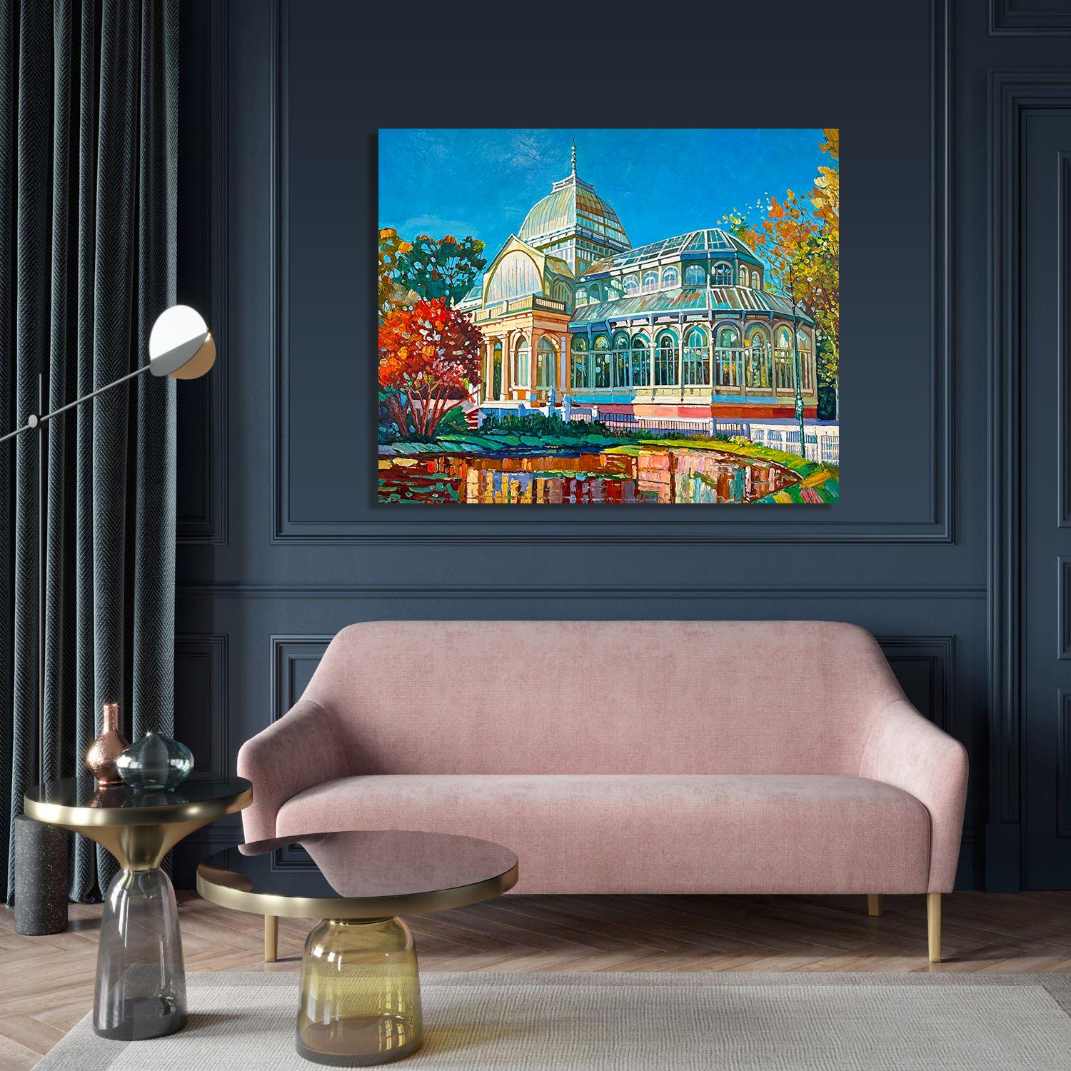 Enjoying each Moment by K. Husslein Impasto Landscape Architecture Painting For Sale 8