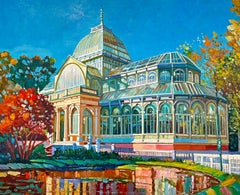Enjoying each Moment by K. Husslein Impasto Landscape Architecture Painting