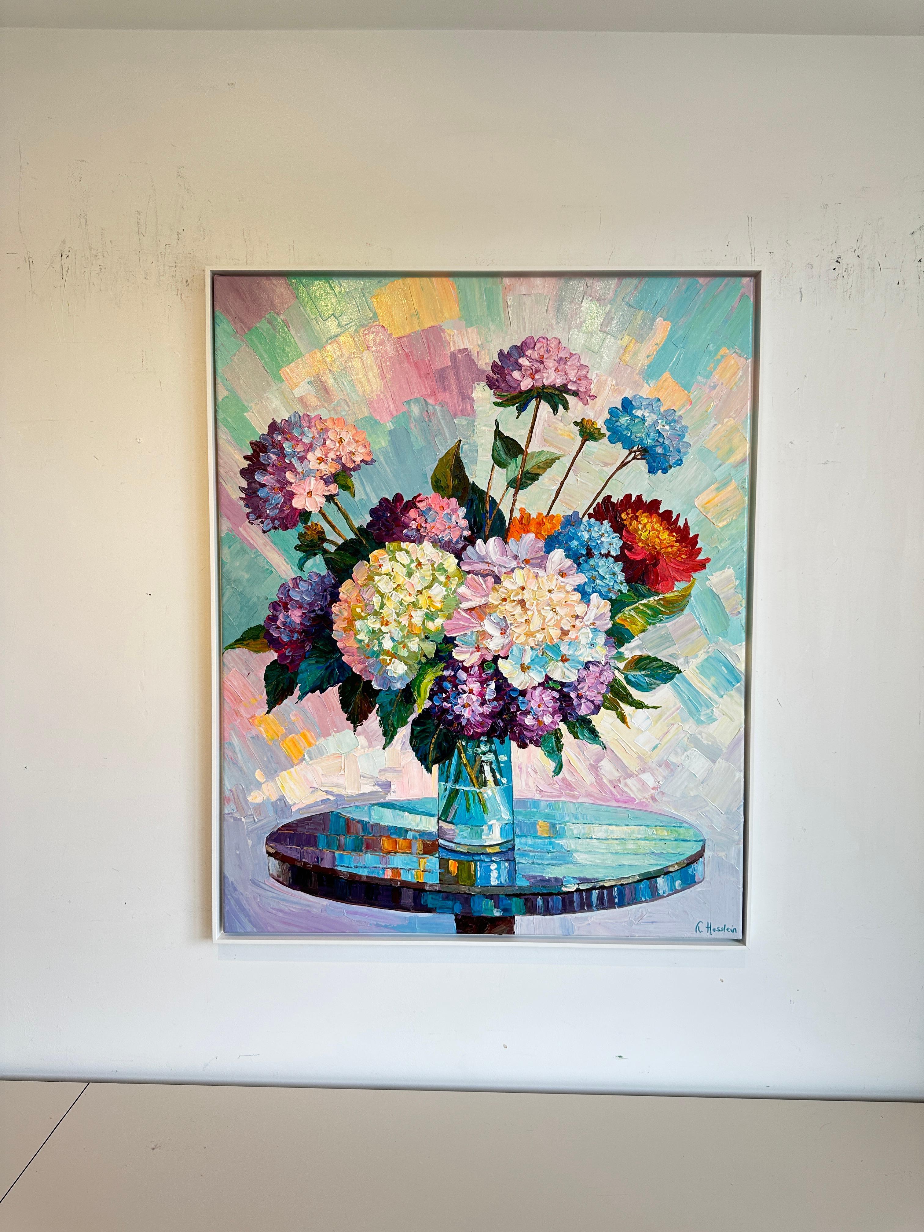 Para los que aman el tiempo es eternidad por K.Husslein Pintura de flores al Impasto en venta 6