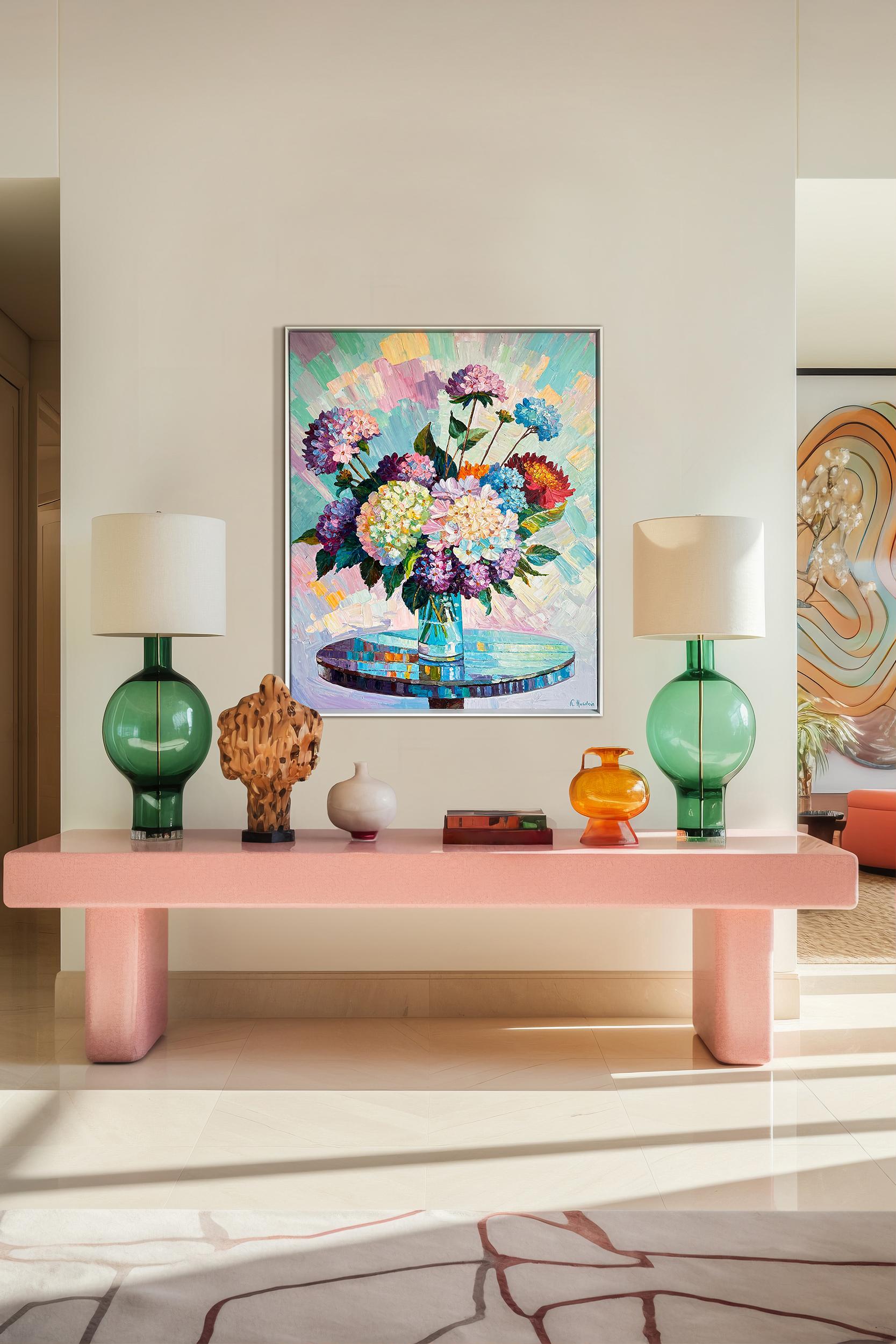 Para los que aman el tiempo es eternidad por K.Husslein Pintura de flores al Impasto en venta 8