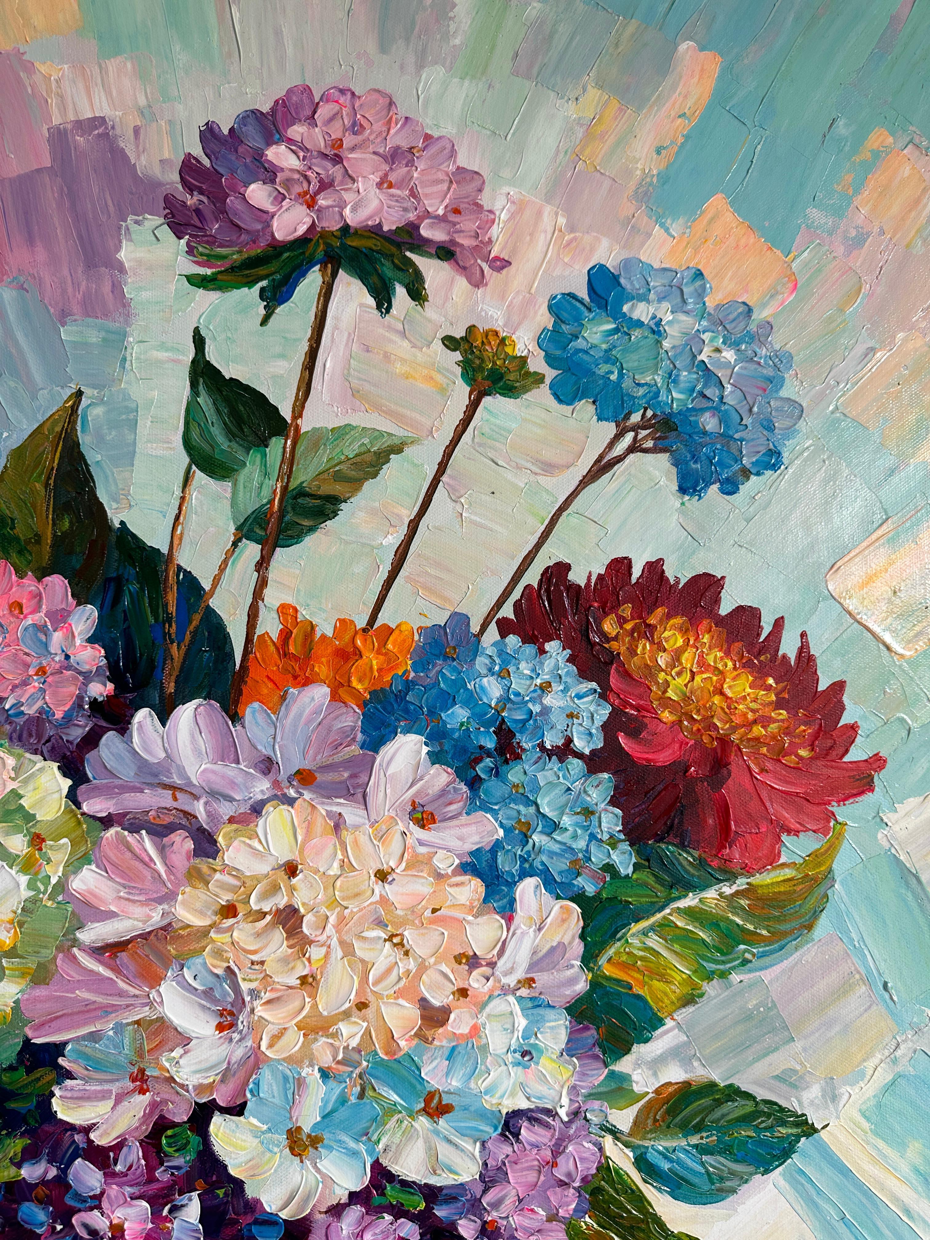 En los cuadros de temática floral de Katharina Husslein, son inconfundibles su profunda conexión con la naturaleza y la profunda inspiración que extrae de las flores. A través de su enfoque textural y abstracto, capta hábilmente la vibrante esencia