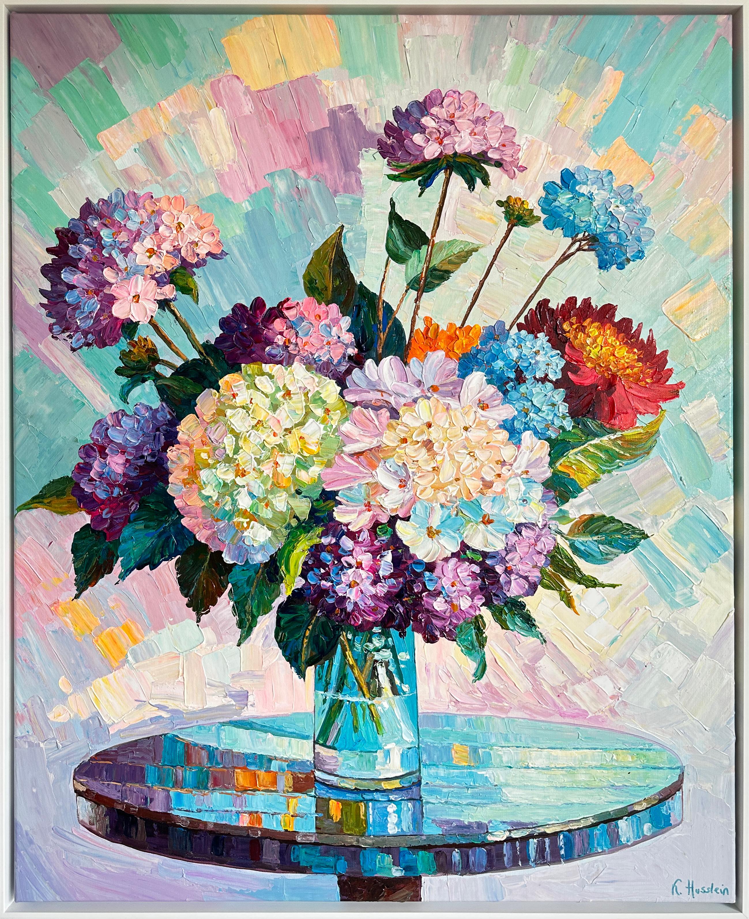 Landscape Painting de Katharina Husslein - Para los que aman el tiempo es eternidad por K.Husslein Pintura de flores al Impasto