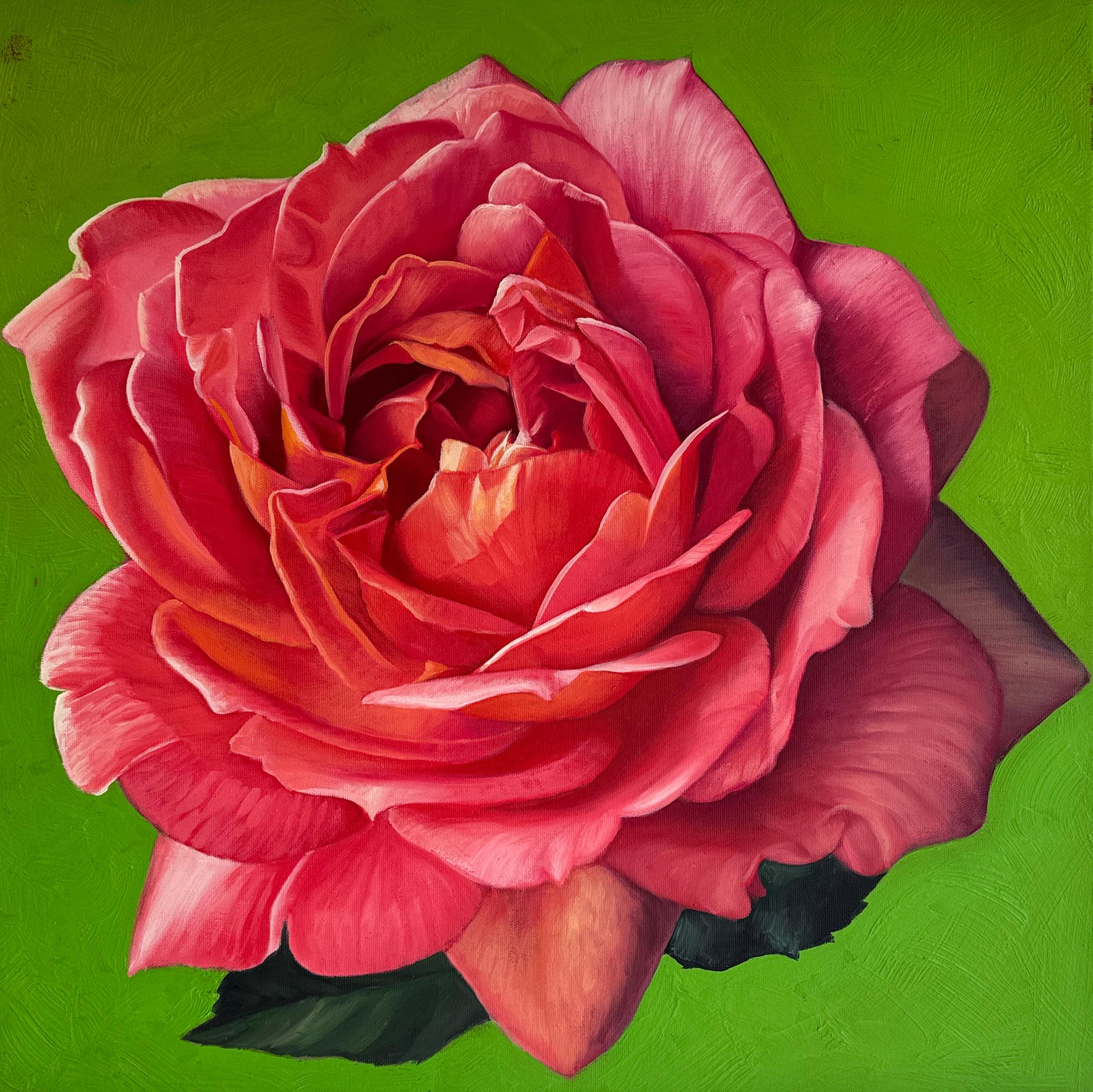 Forever Begins with Your Kiss - K.Husslein fiore iperrealistico rosa Natura morta