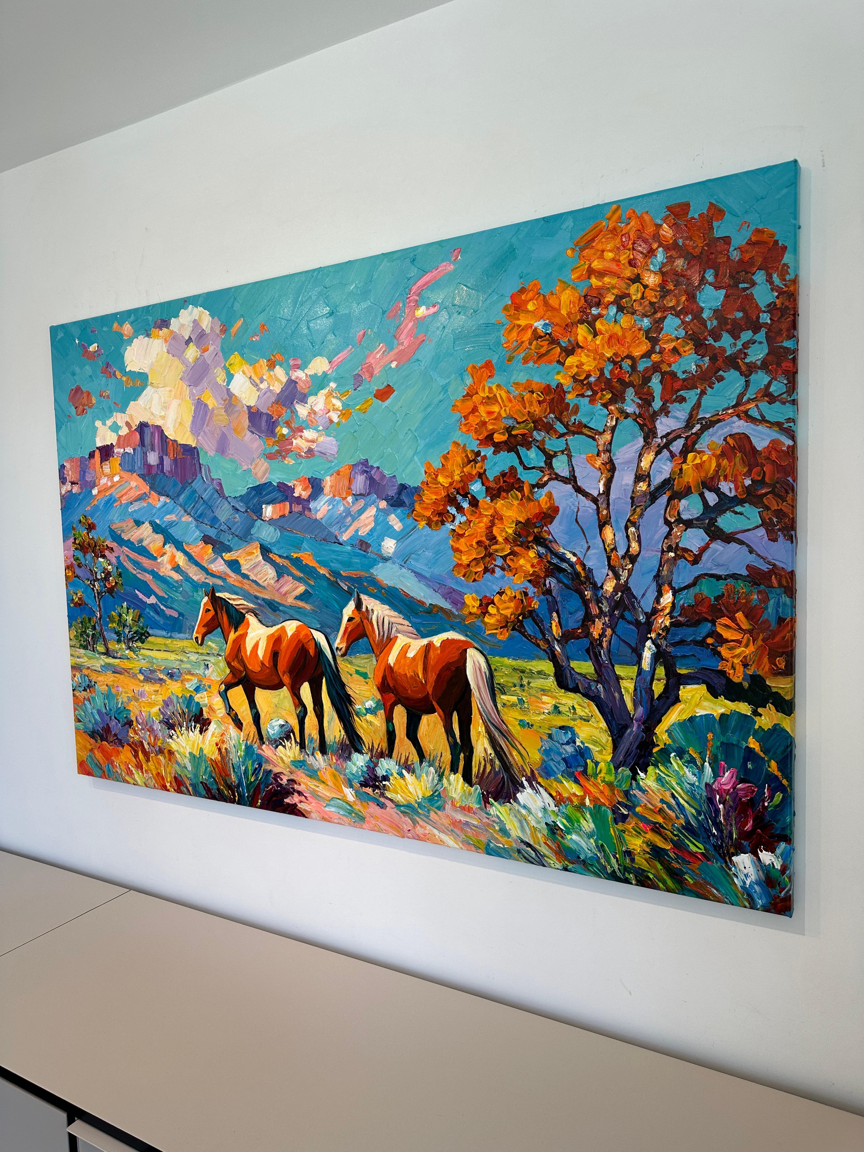 Free Spirit - Katharina Husslein Impasto Oil Landscape Painting For Sale 1