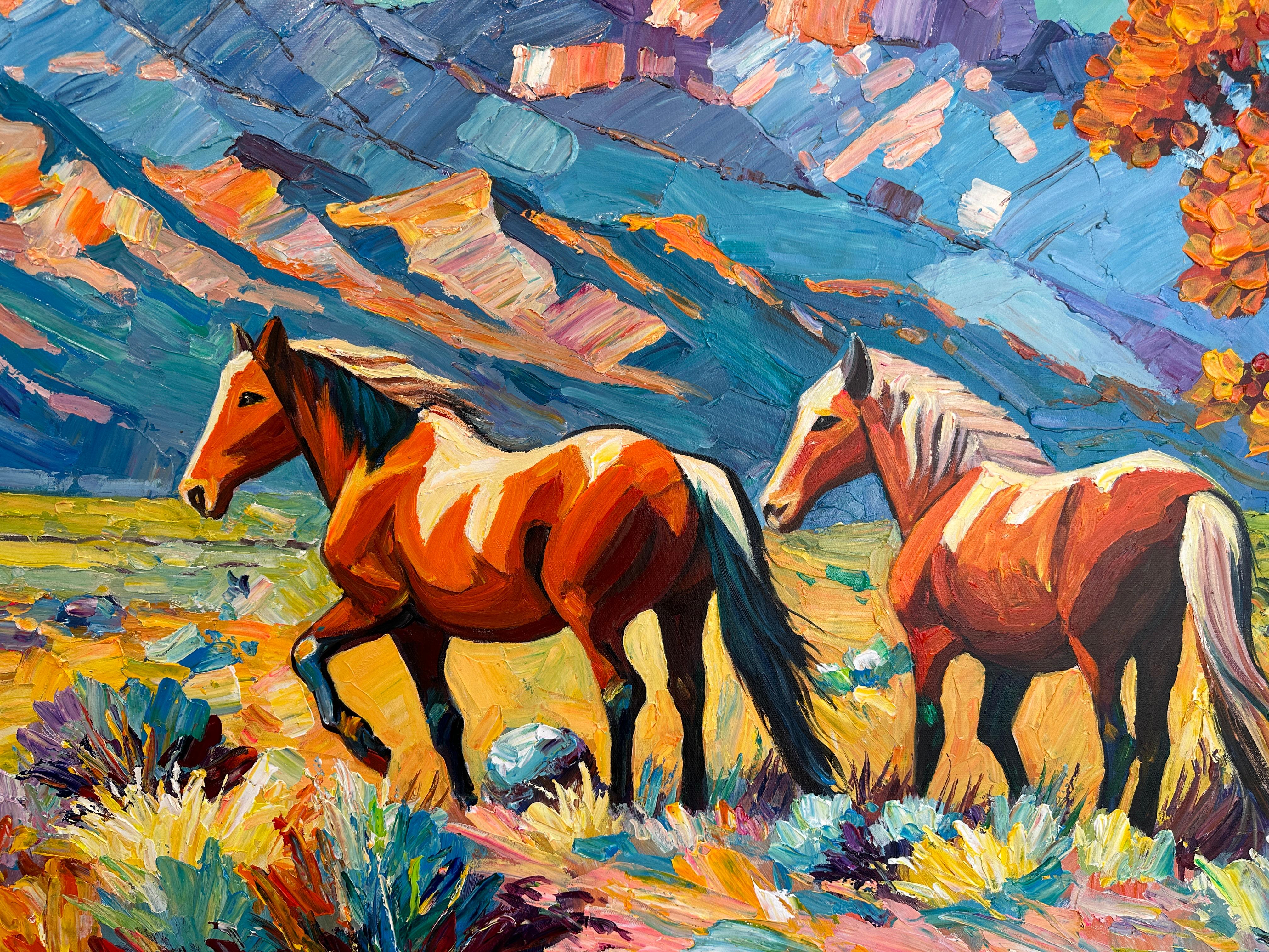 Free Spirit - Katharina Husslein Impasto Oil Landscape Painting For Sale 3