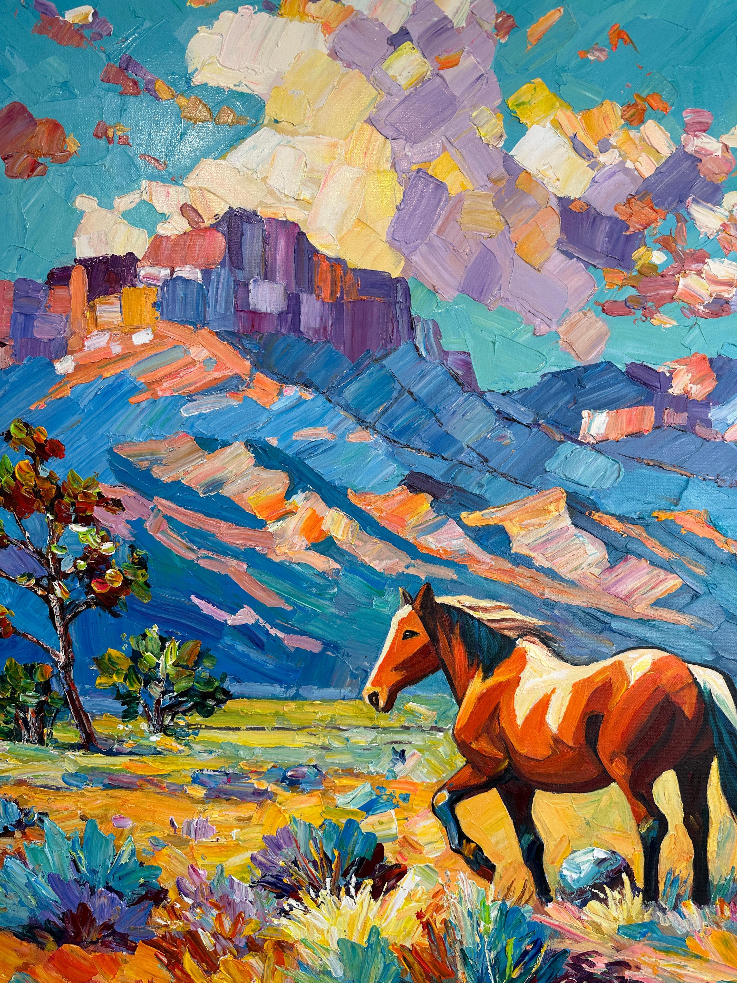 Free Spirit - Katharina Husslein Impasto Oil Landscape Painting For Sale 8