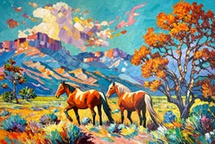 Free Spirit - Katharina Husslein Impasto Oil Landscape Painting