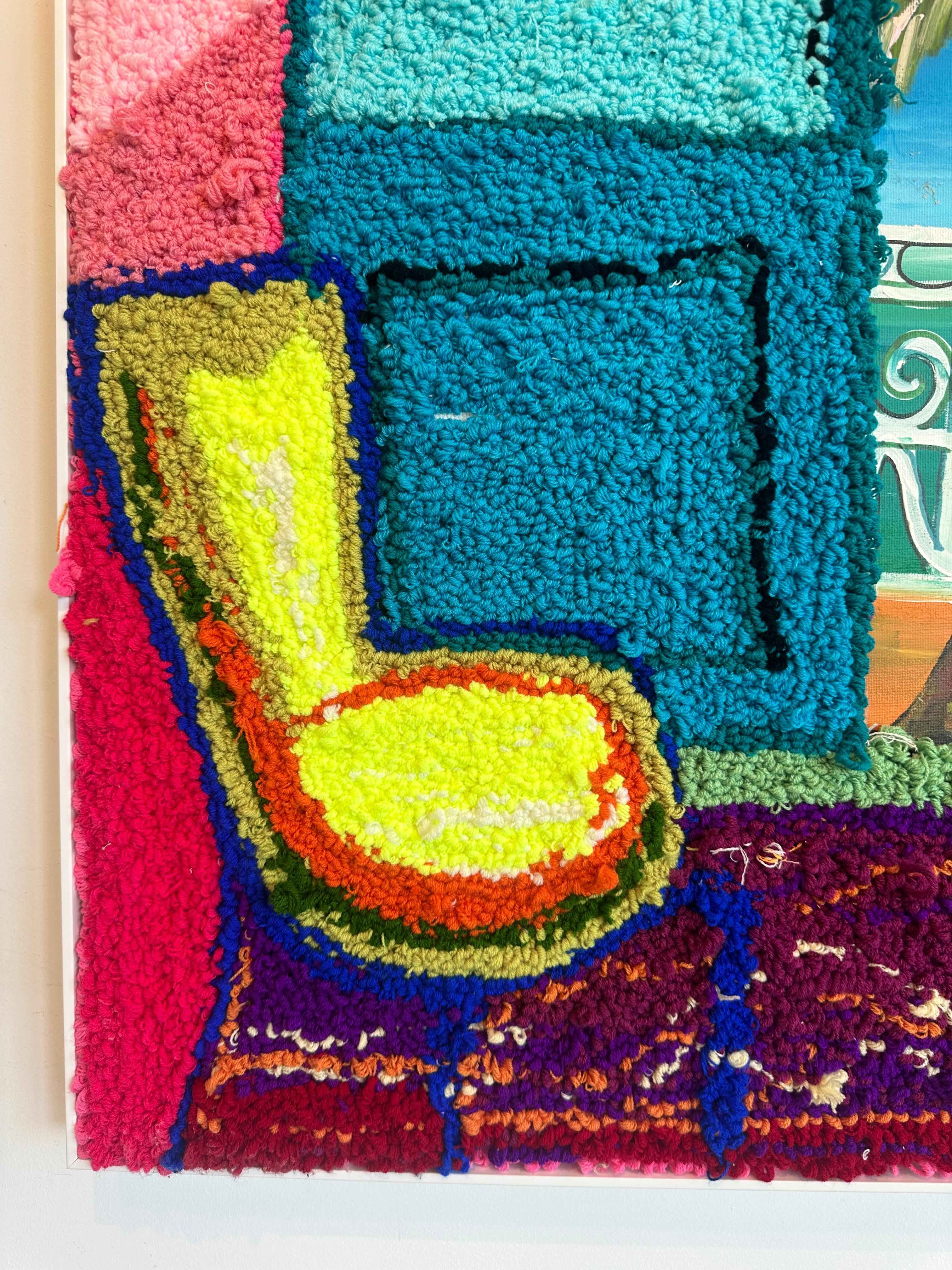 The Comfort of our Home - K.Husslein Landschaftsmalerei mit Tufting im Angebot 6