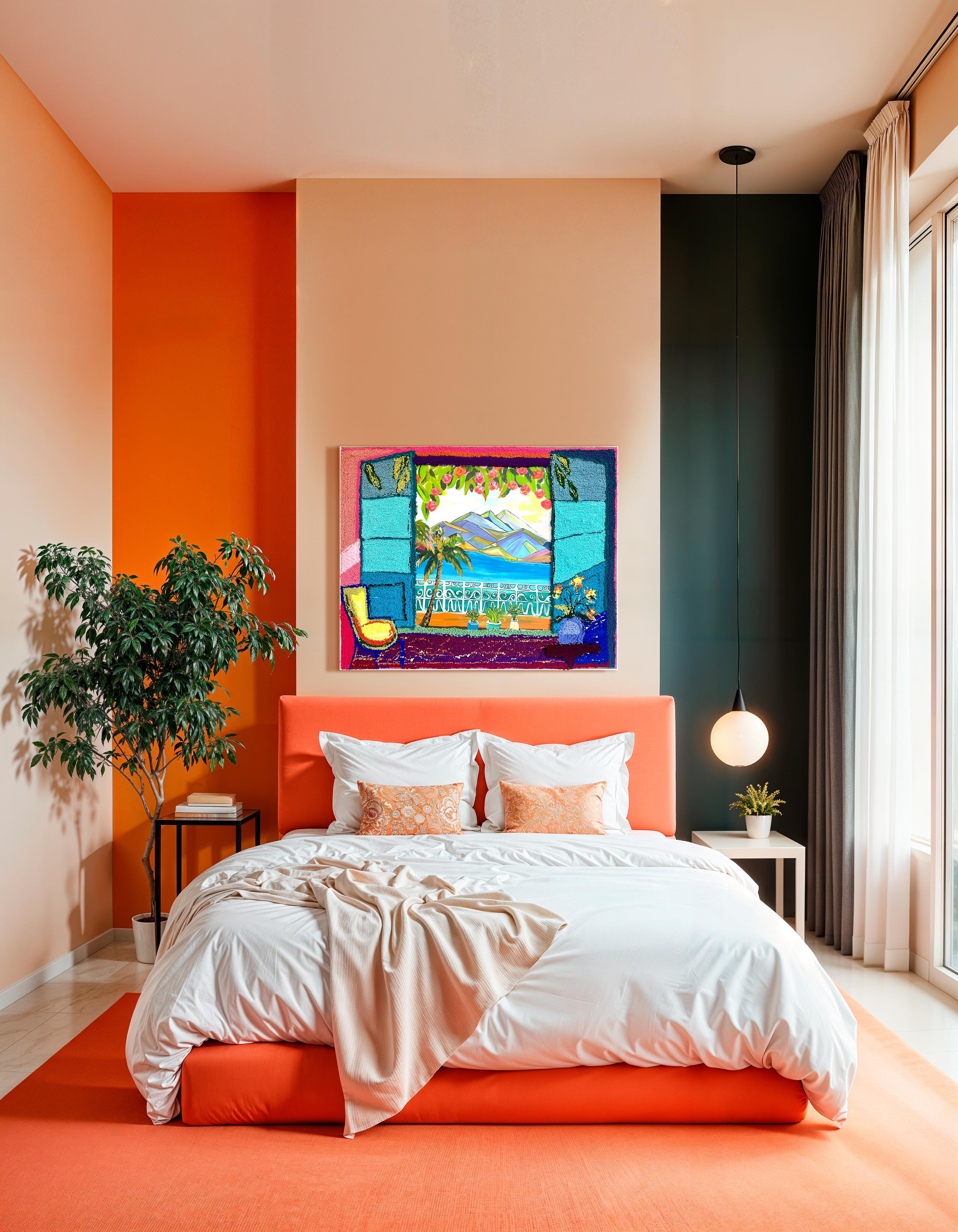 The Comfort of our Home - K.Husslein Landschaftsmalerei mit Tufting (Fotorealismus), Painting, von Katharina Husslein