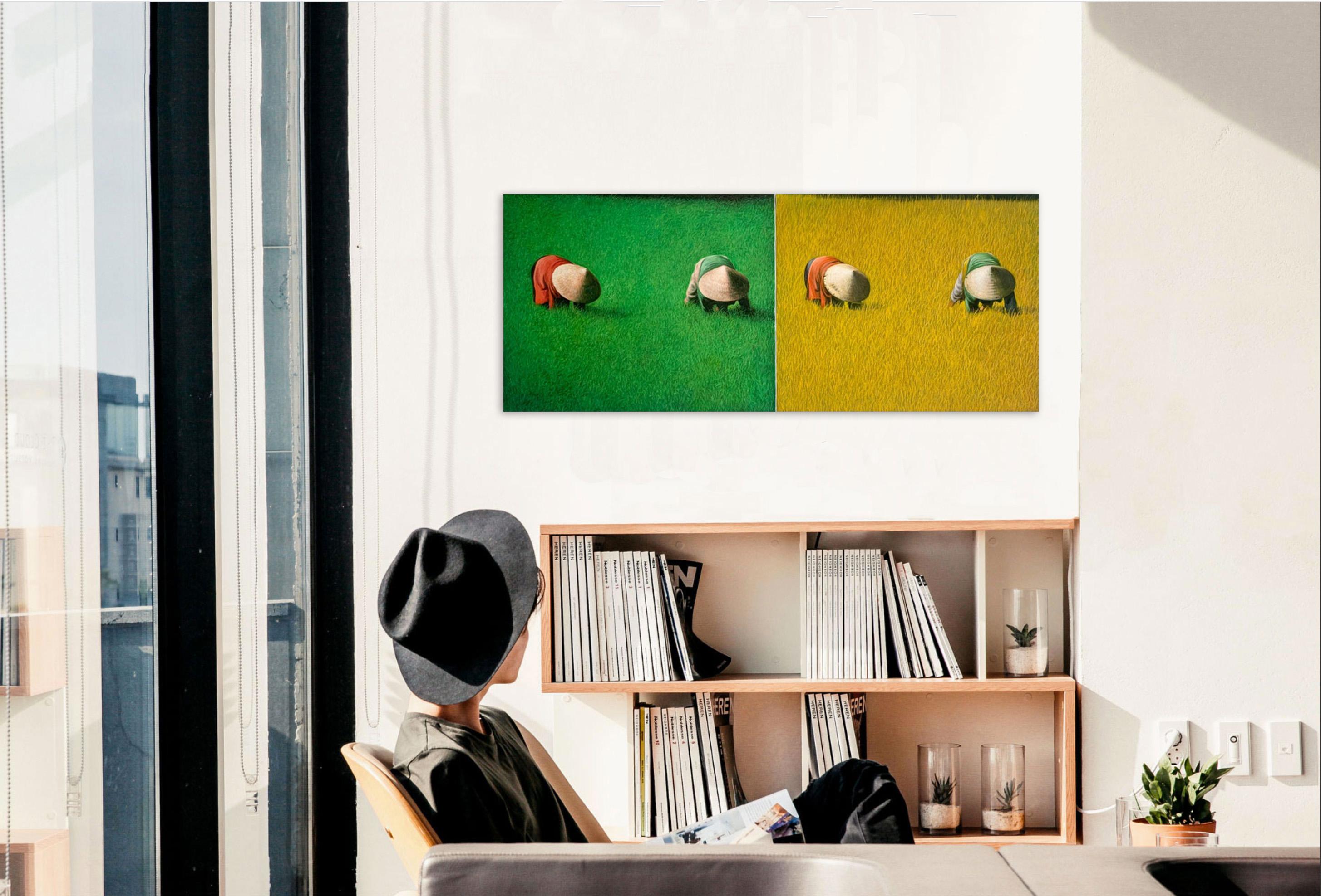 Glorious fields von Katharina Husslein zeitgenössisches abstraktes Ölgemälde im Angebot 4