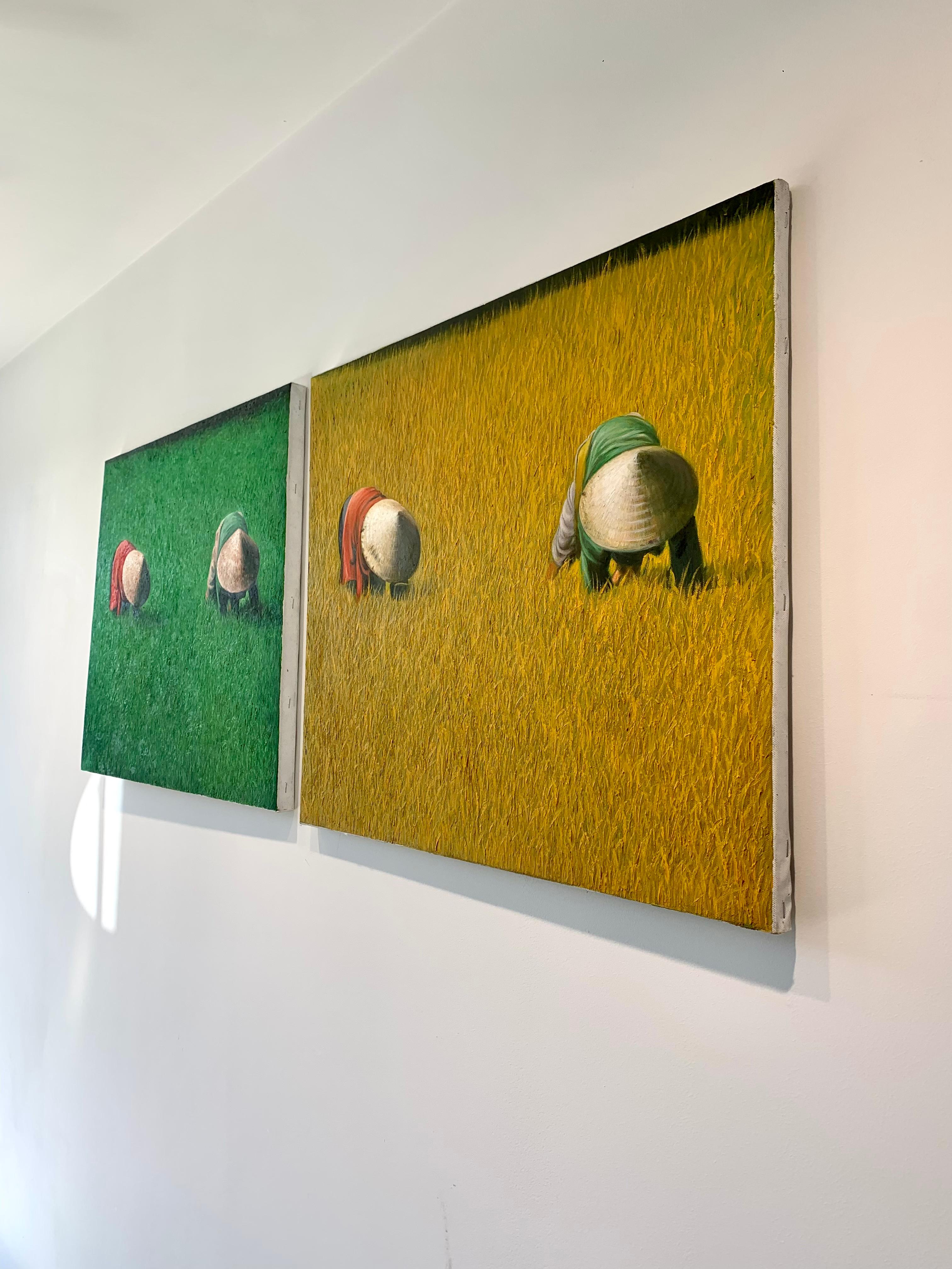 Glorious fields von Katharina Husslein zeitgenössisches abstraktes Ölgemälde im Angebot 7