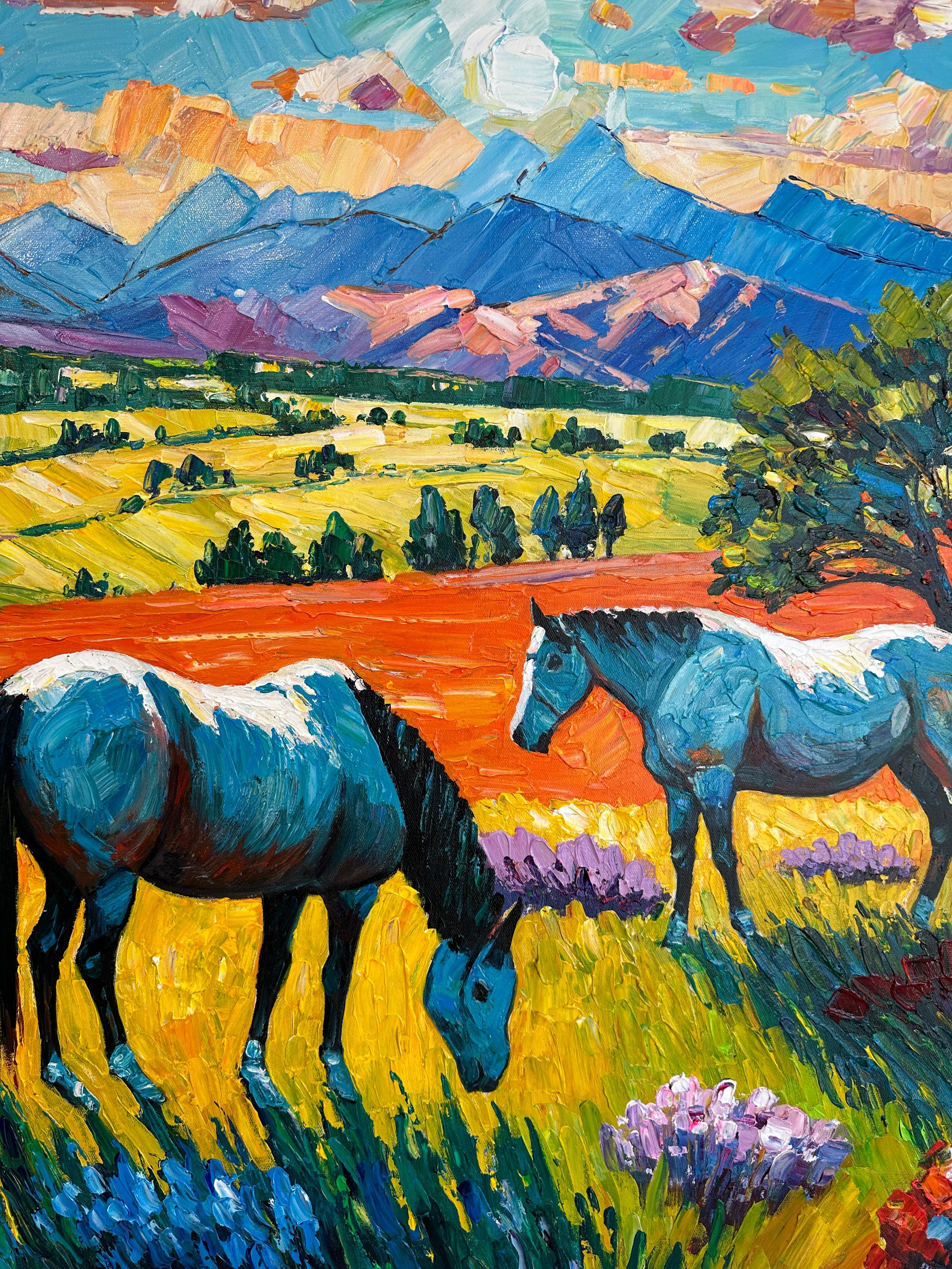 God gave me You - Katharina Husslein Impasto Oil Landscape Painting For Sale 5