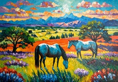 Dio mi ha dato te - Katharina Husslein Impasto olio paesaggio pittura