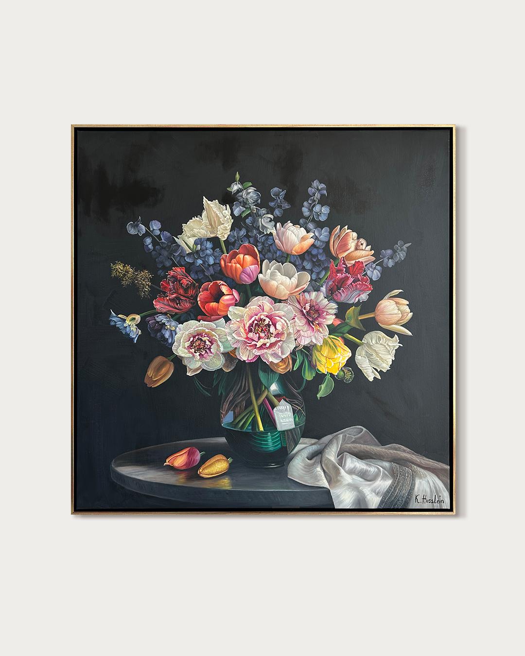 Grow old along with me the best is yet to be KHusslein Hyperrealistic Still life - Painting by Katharina Husslein