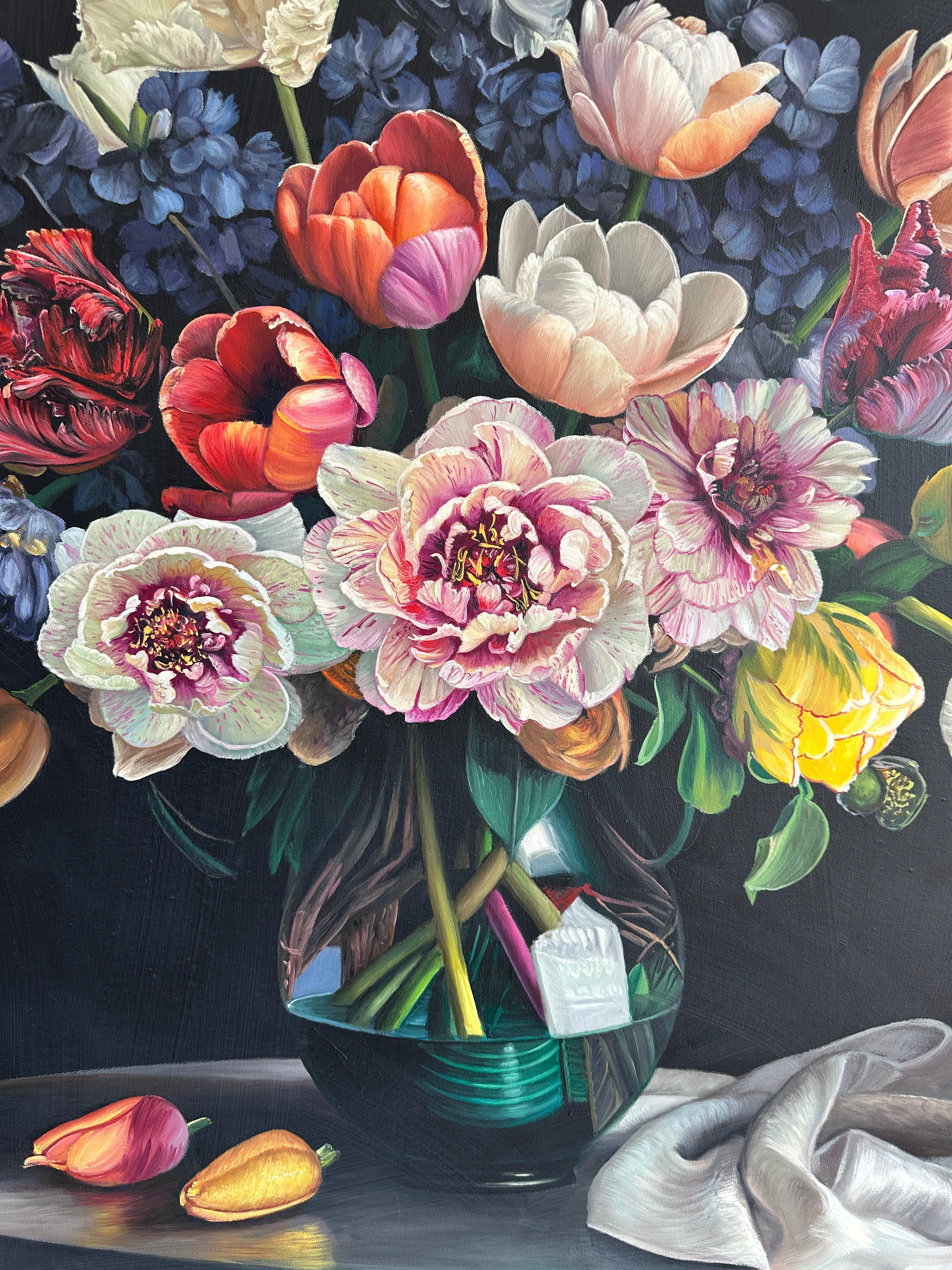 Grow old along with me the best is yet to be KHusslein Hyperrealistic Still life - Photorealist Painting by Katharina Husslein