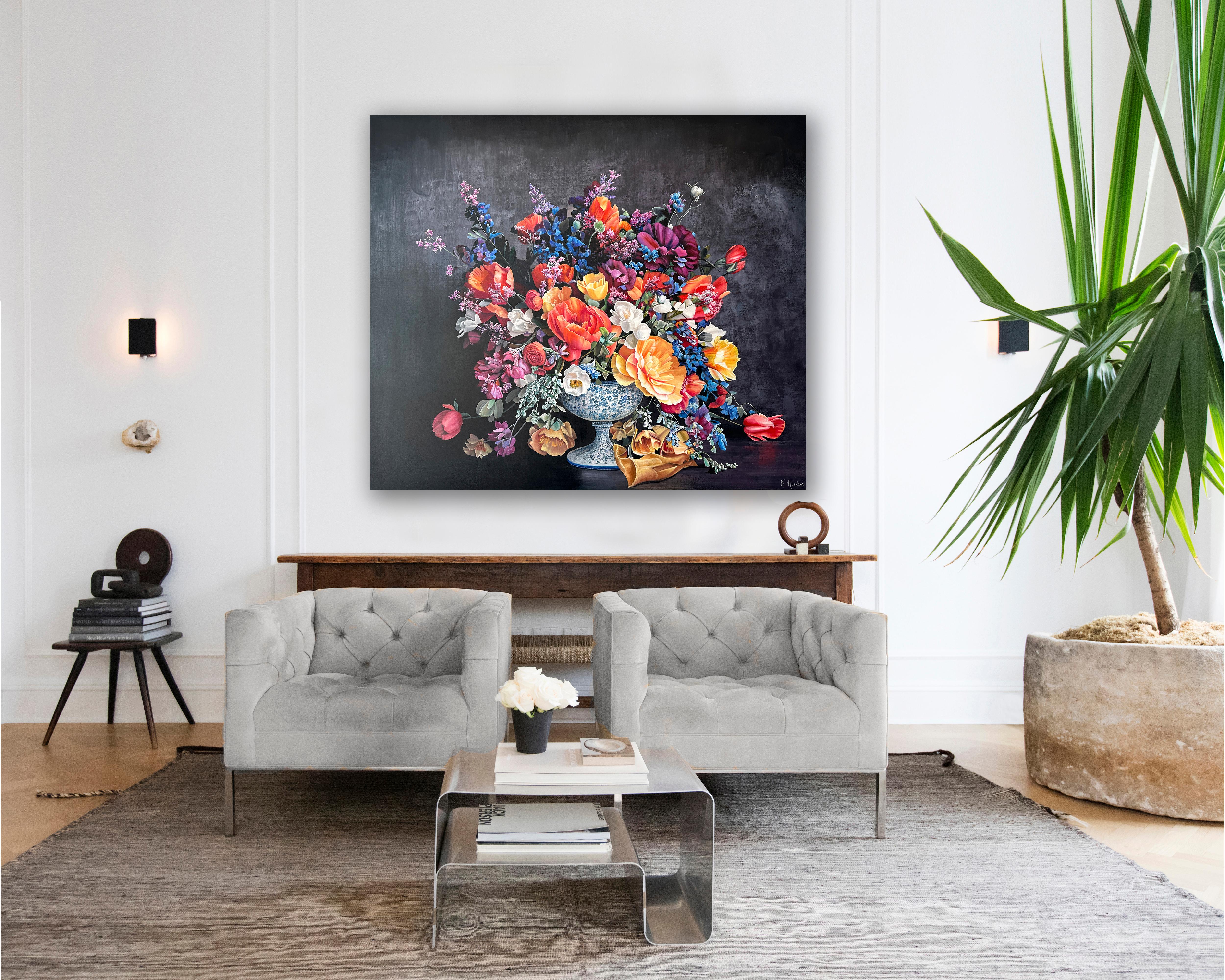 Happy alone is the Soul that loves Husslein Botanical Hyperrealistic Still life  For Sale 1
