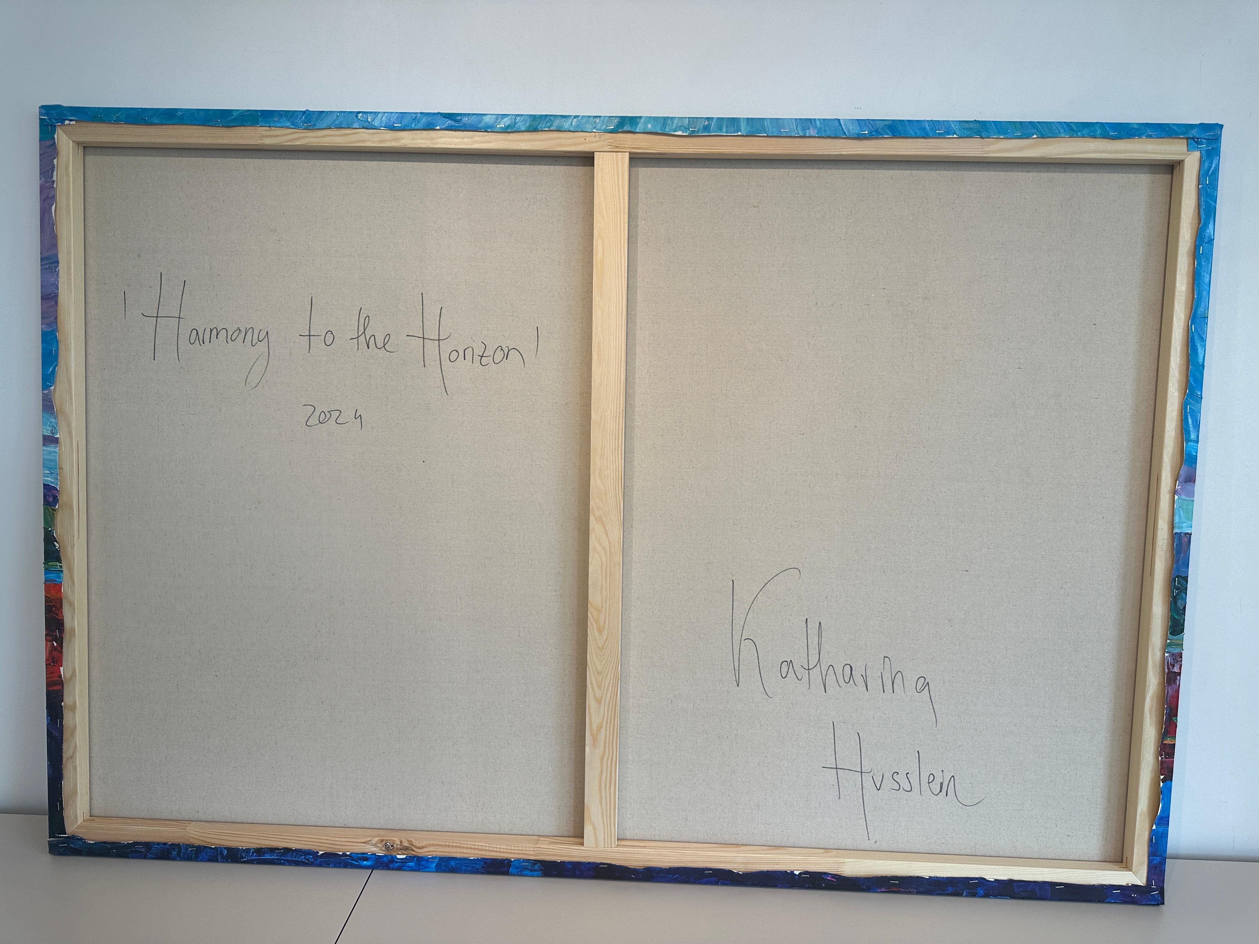 Harmony to the Horizon - Katharina Husslein Impasto Oil Landscape Painting For Sale 12