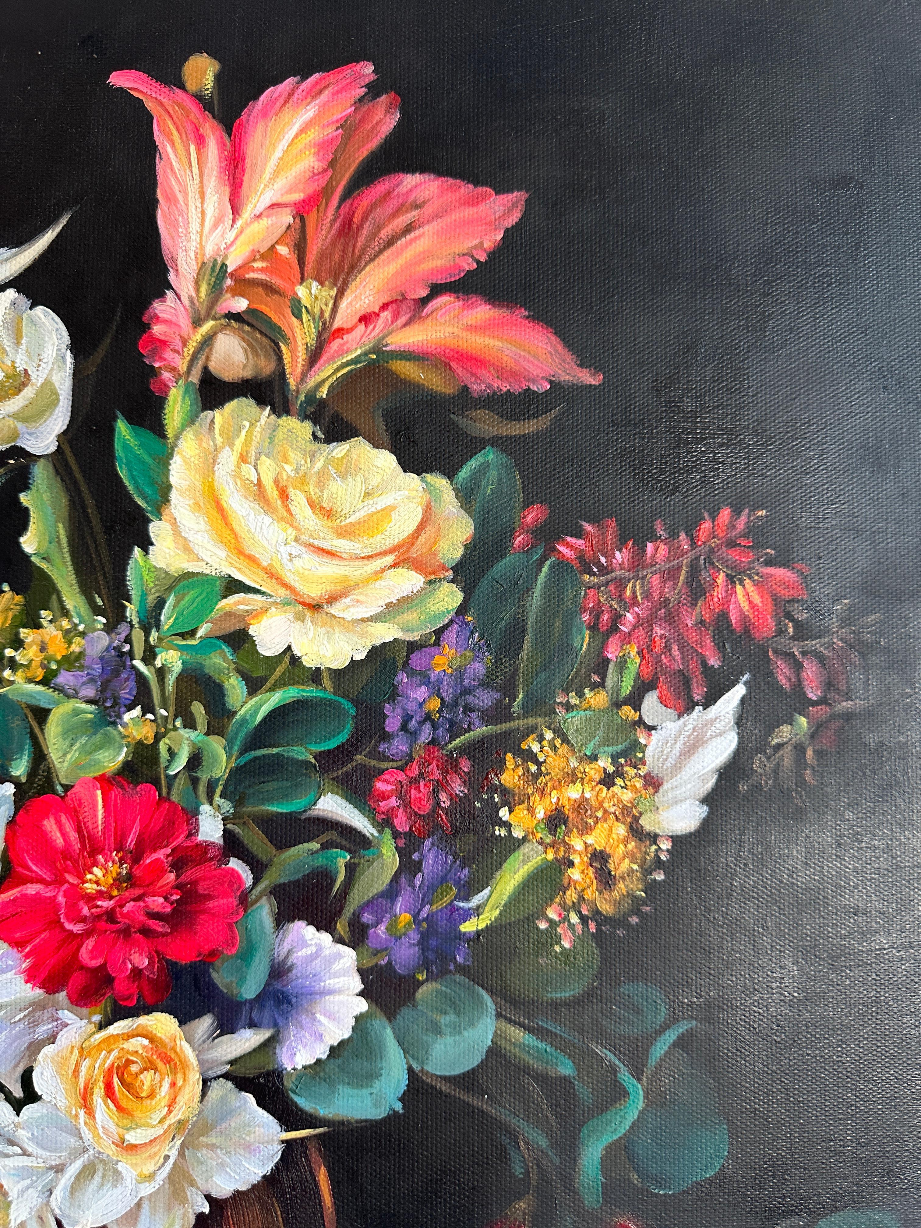 Heart over Head - Katharina Husslein Contemporary Flower Still life Oil Painting 5