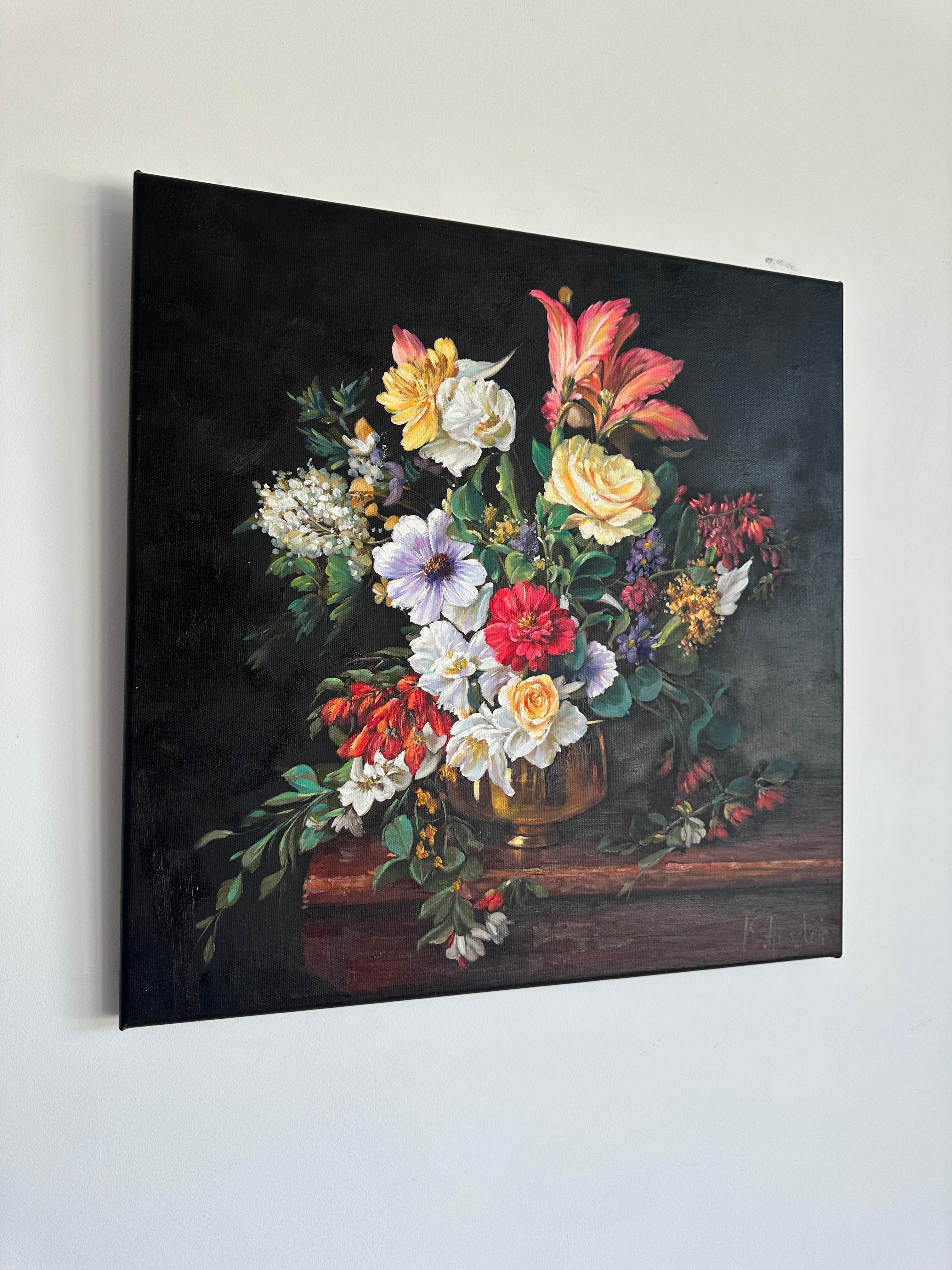 Heart over Head - Katharina Husslein Contemporary Flower Still life Oil Painting 7