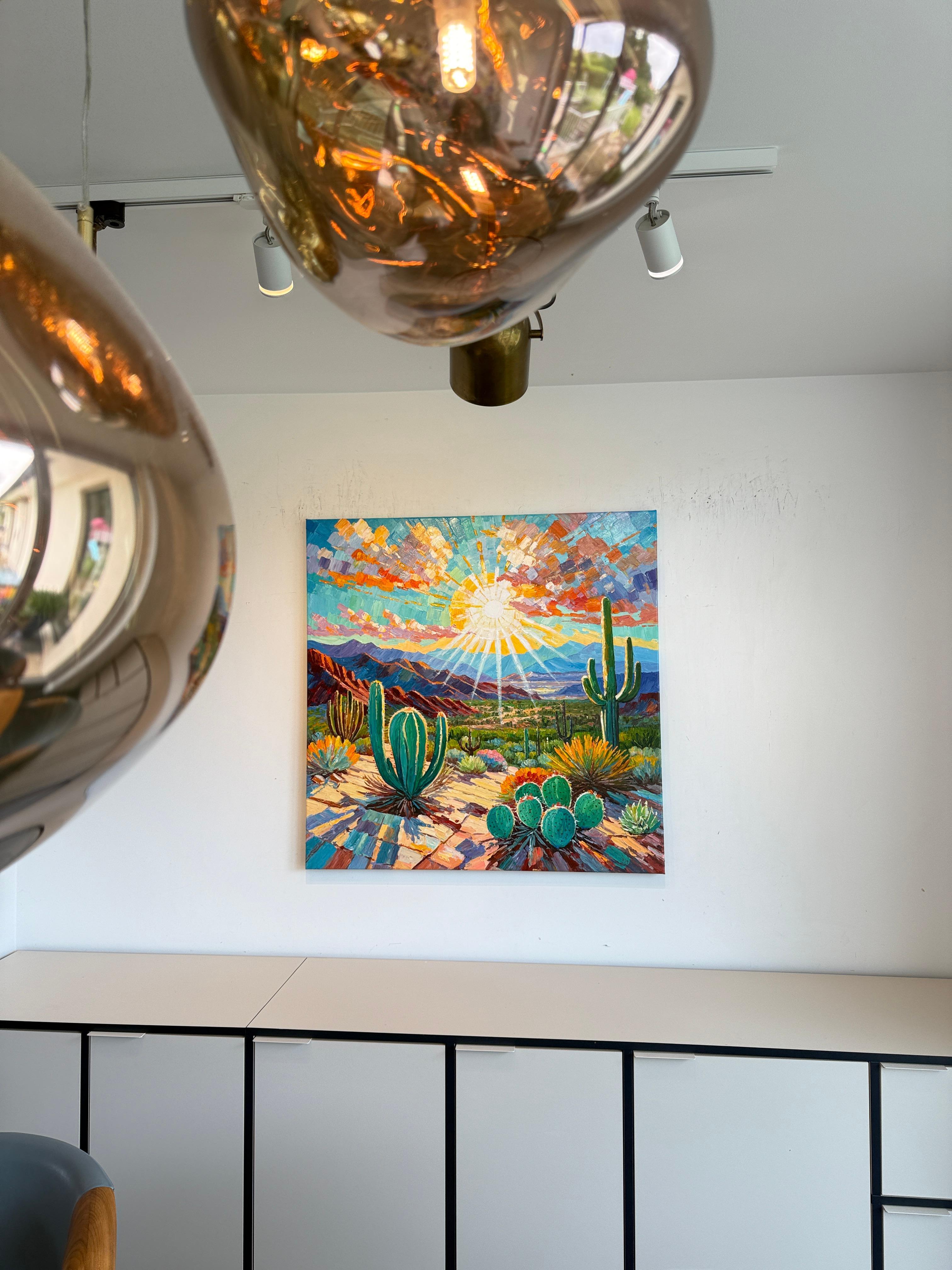 Herzen brennen wie die Wüstensonne von K.Husslein Impasto Botanik Pflanzenmalerei im Angebot 11