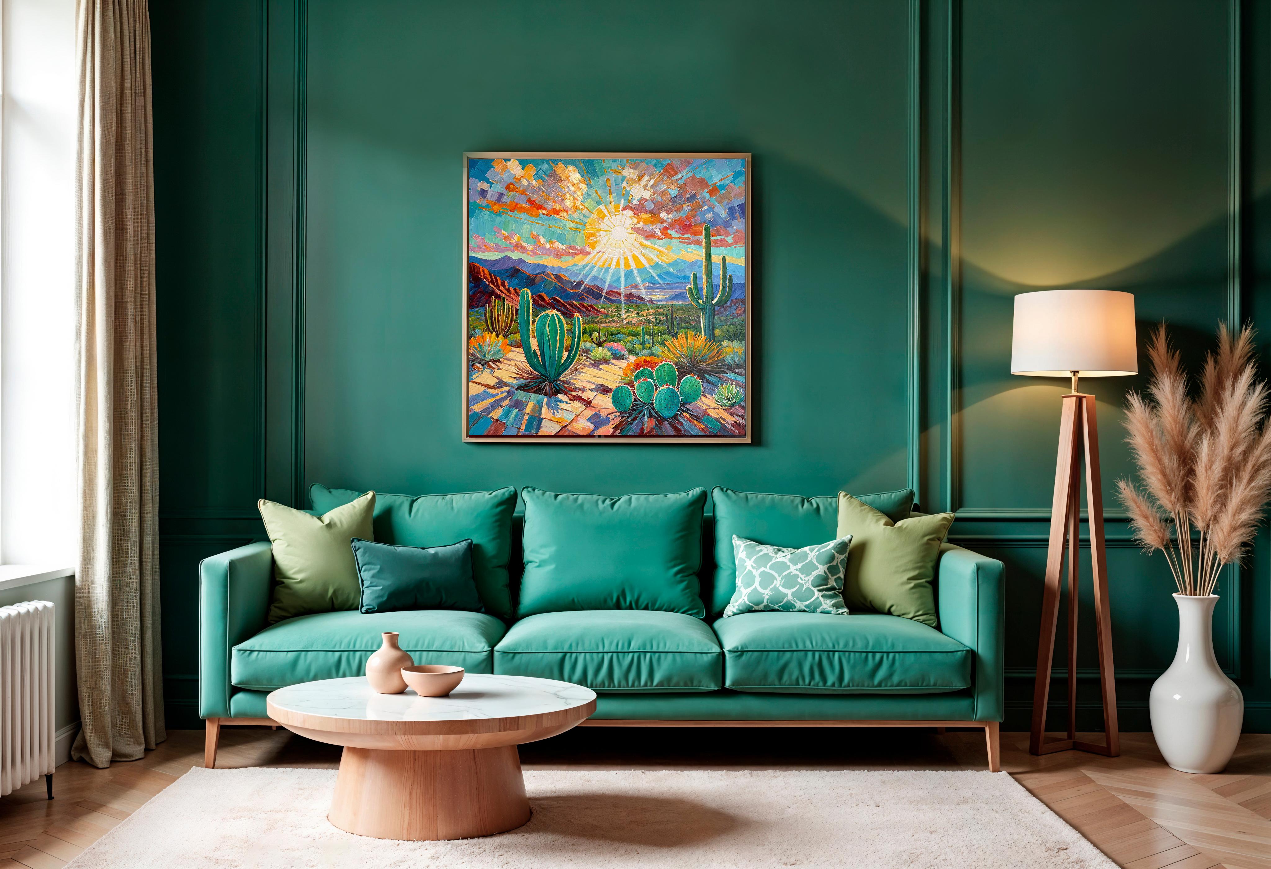 Herzen brennen wie die Wüstensonne von K.Husslein Impasto Botanik Pflanzenmalerei (Impressionismus), Painting, von Katharina Husslein
