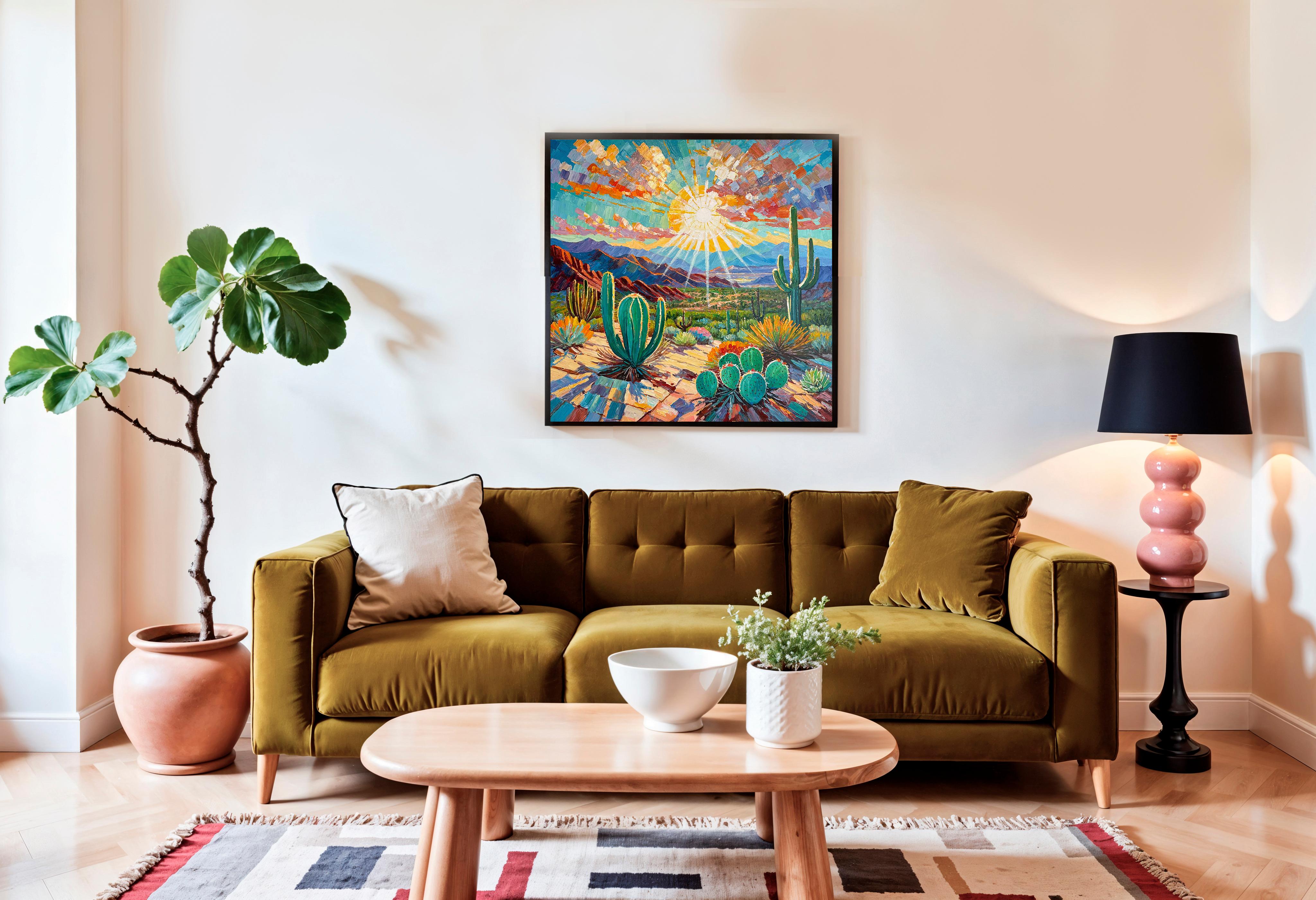 Herzen brennen wie die Wüstensonne von K.Husslein Impasto Botanik Pflanzenmalerei im Angebot 4