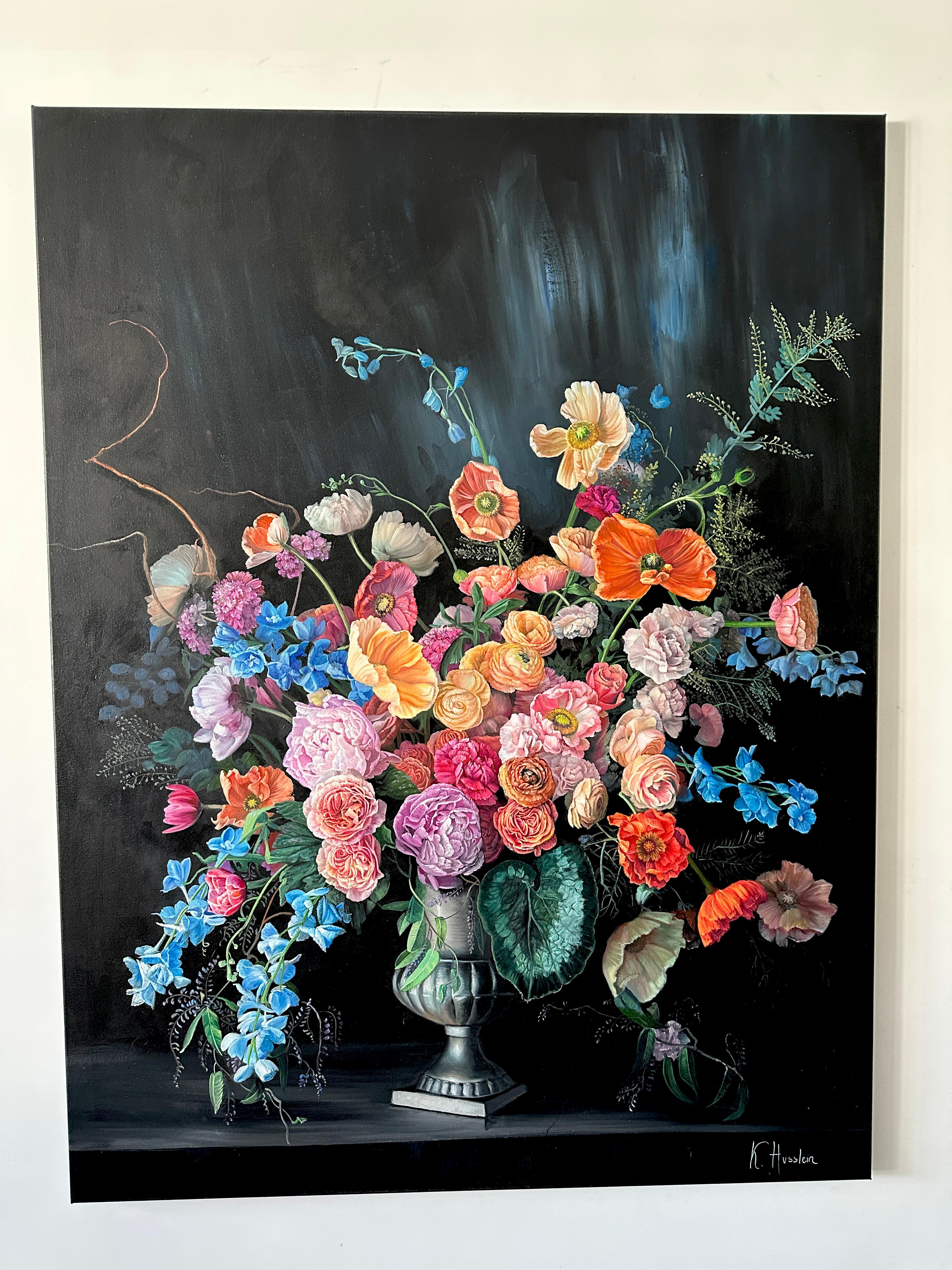 Heaven in a Wild Flower- Katharina Husslein Botanical Flower Still life Painting For Sale 7
