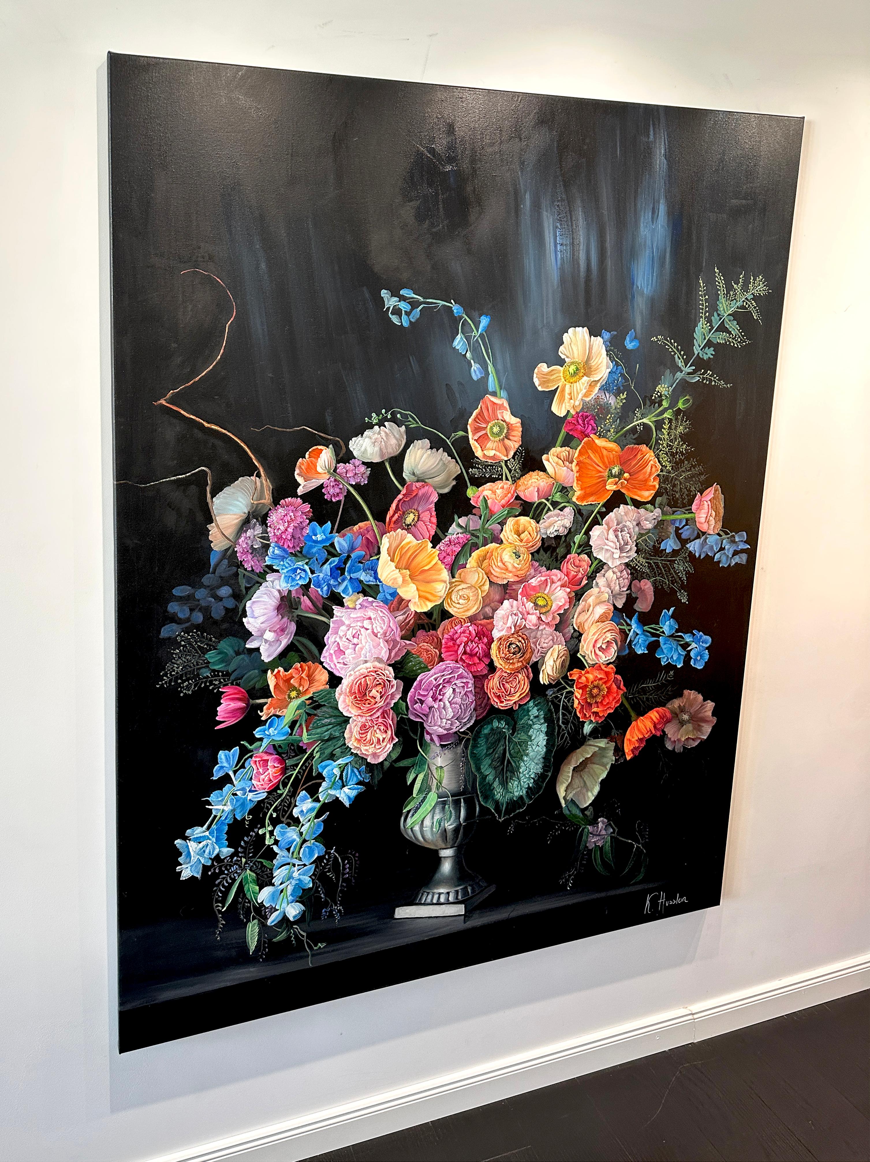 Heaven in a Wild Flower- Katharina Husslein Botanical Flower Still life Painting For Sale 13