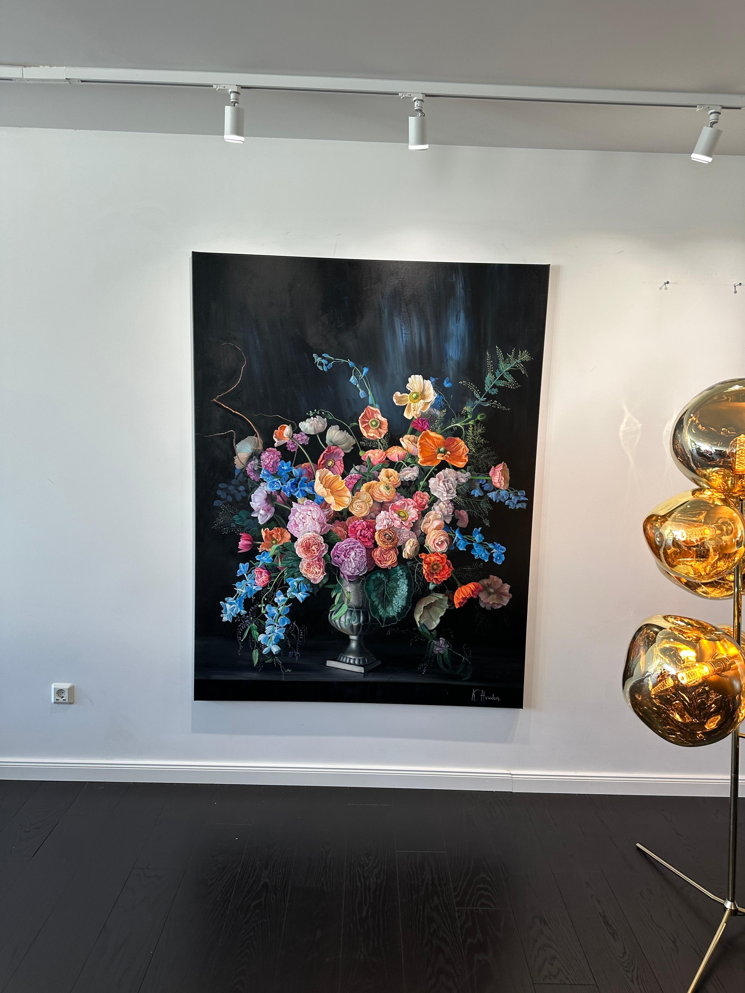 Heaven in a Wild Flower- Katharina Husslein Botanical Flower Still life Painting For Sale 14