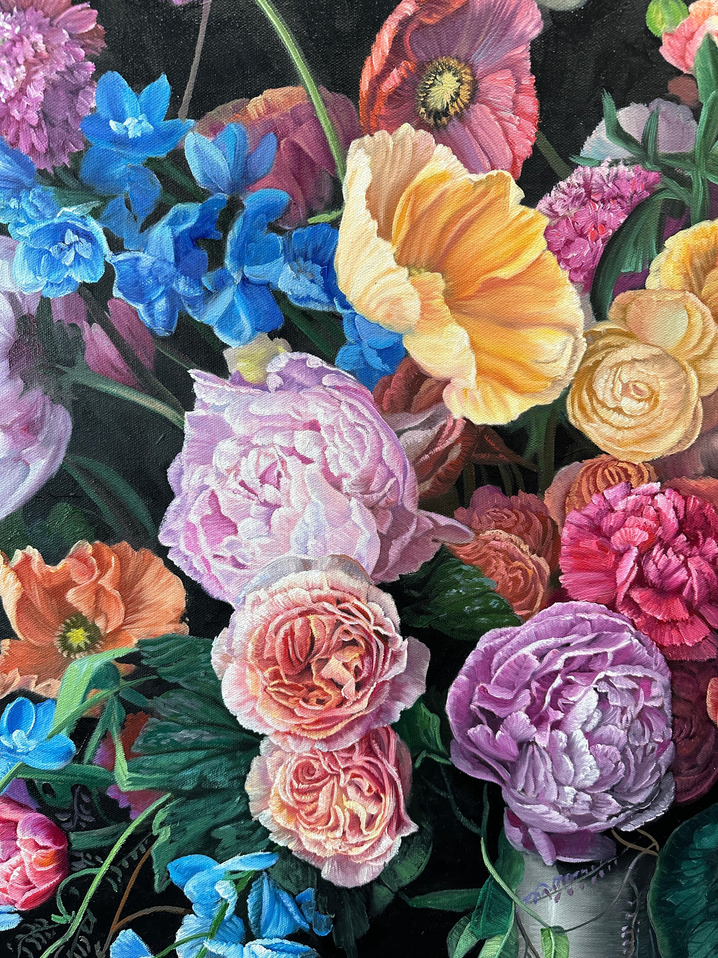 Heaven in a Wild Flower- Katharina Husslein Botanical Flower Still life Painting For Sale 4