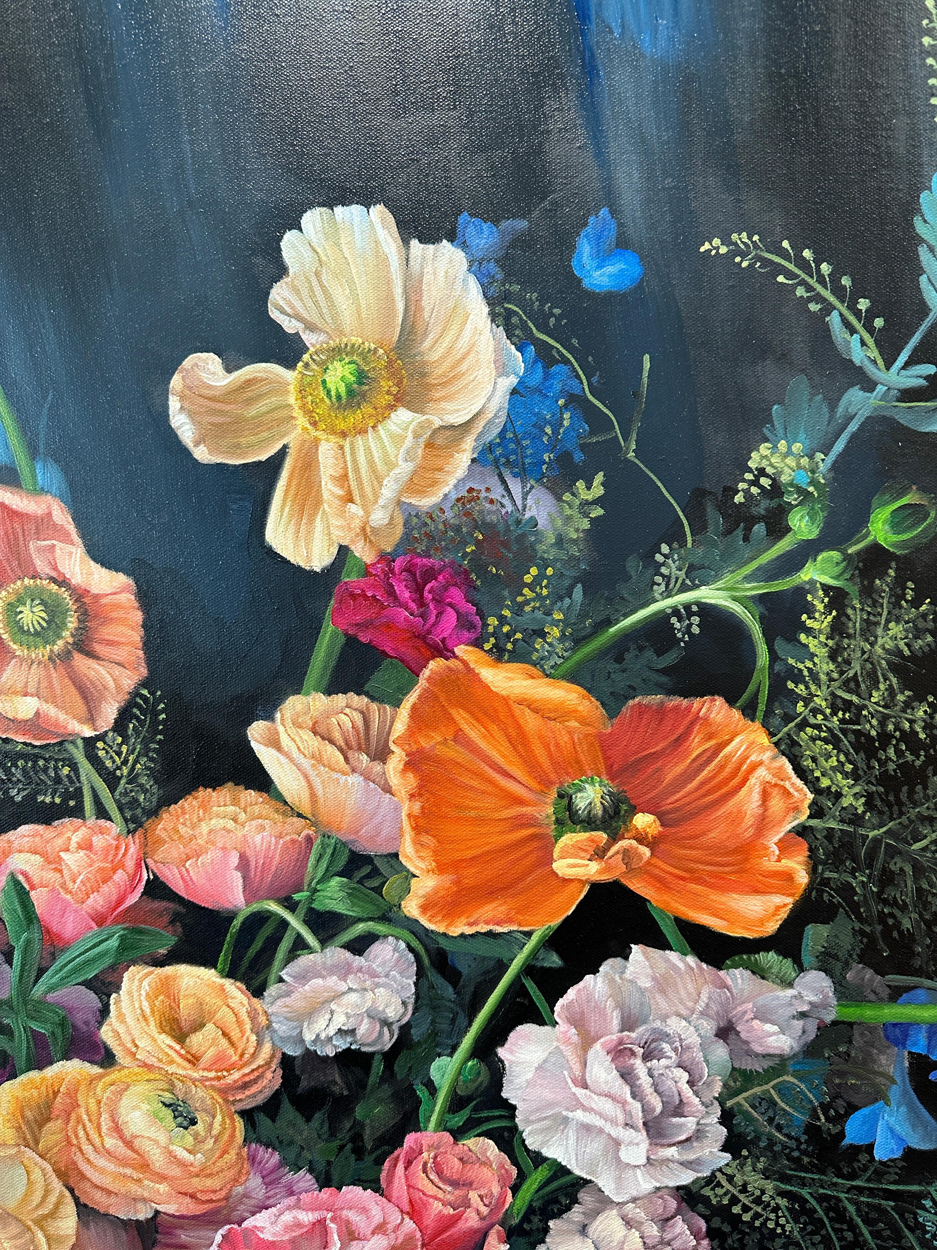 Heaven in a Wild Flower- Katharina Husslein Botanical Flower Still life Painting 5