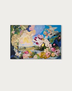 Il paradiso è un luogo sulla Terra – K. Husslein: pittura contemporanea figurativa astratta