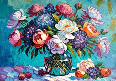 Hold Infinity in the Palm of your Hands by K. Husslein Impasto Flower Painting