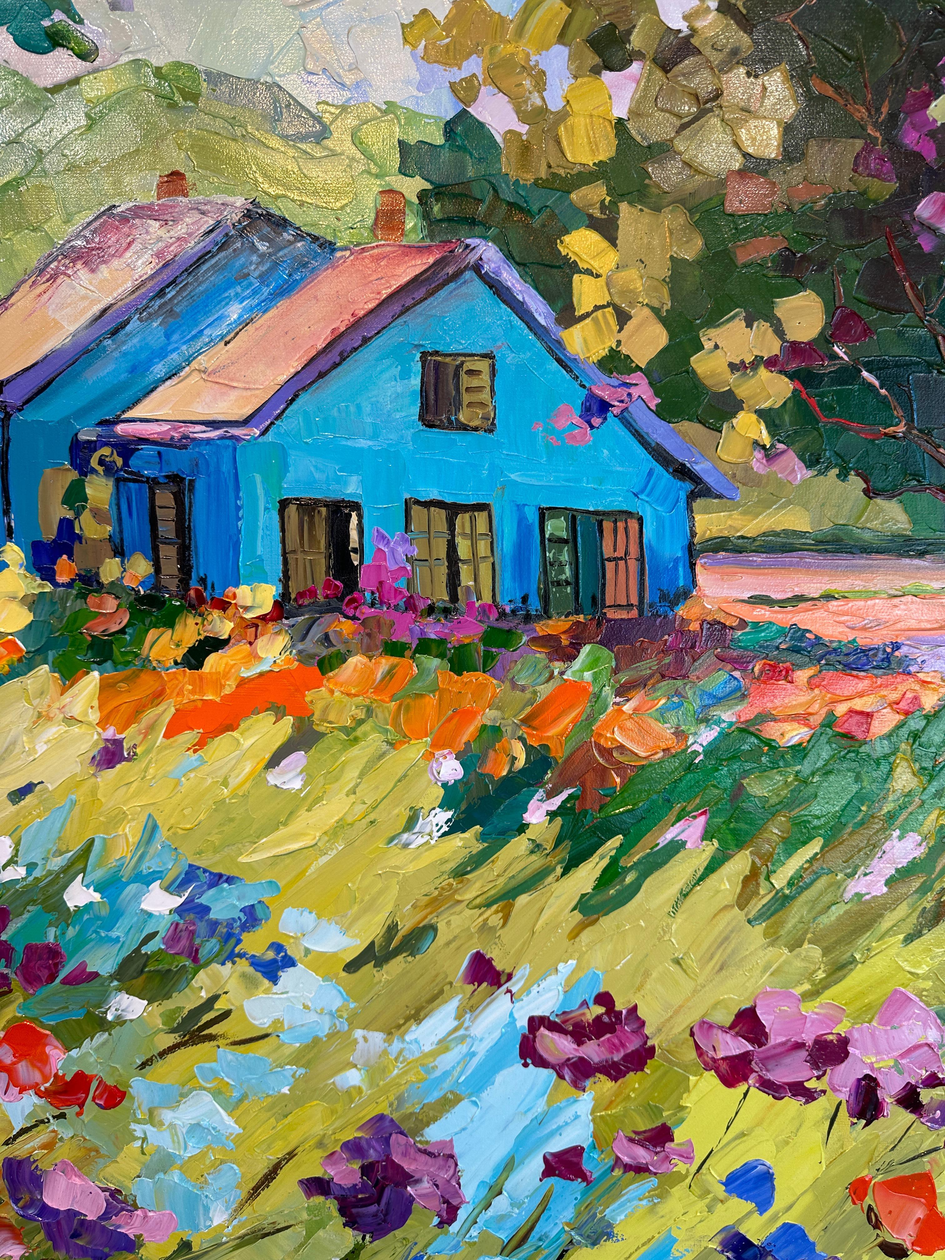 Home is where the Heart is - Katharina Husslein Impasto Oil Landscape Painting For Sale 10