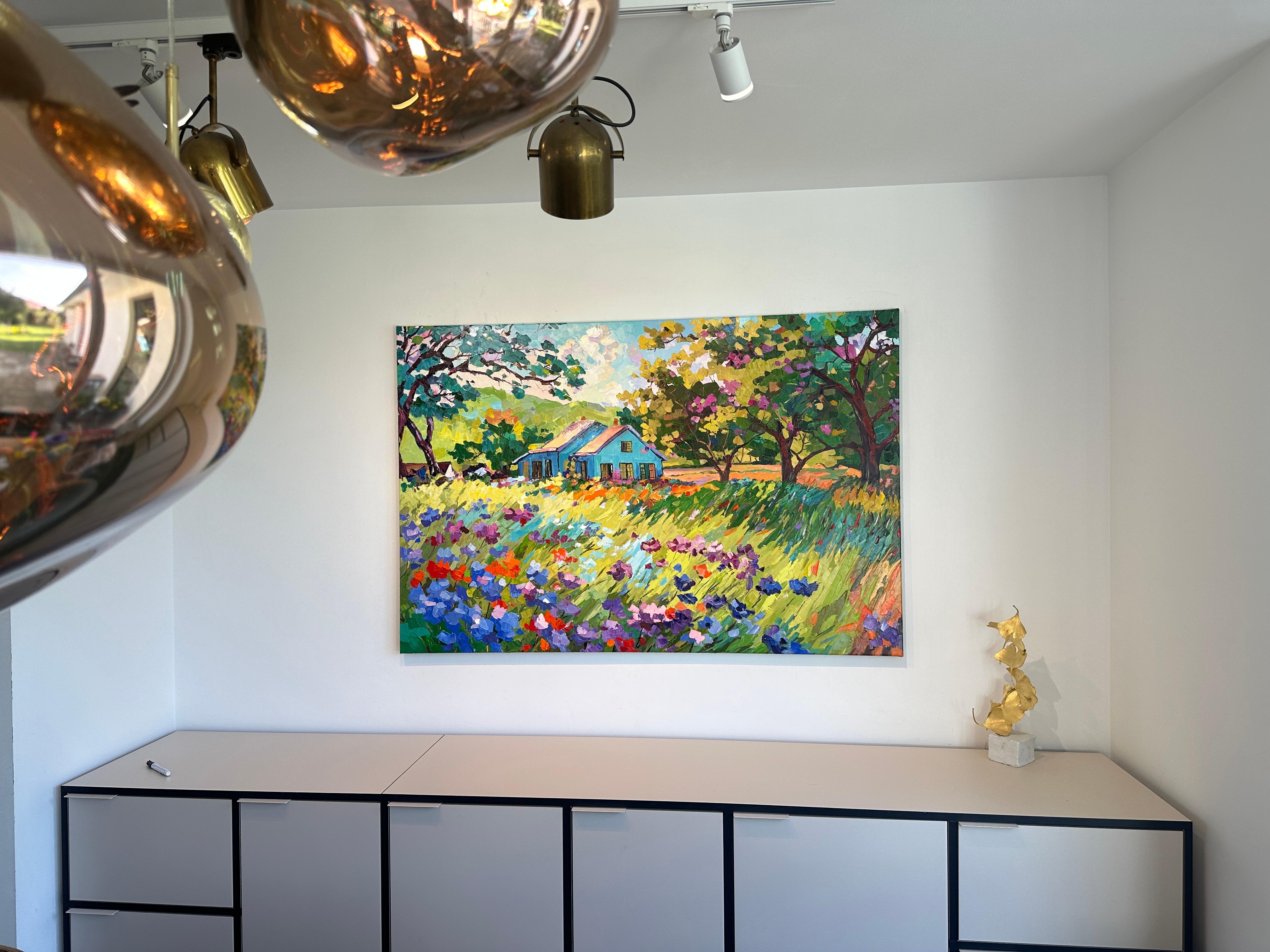 Home is where the Heart is - Katharina Husslein Impasto Oil Landscape Painting For Sale 11