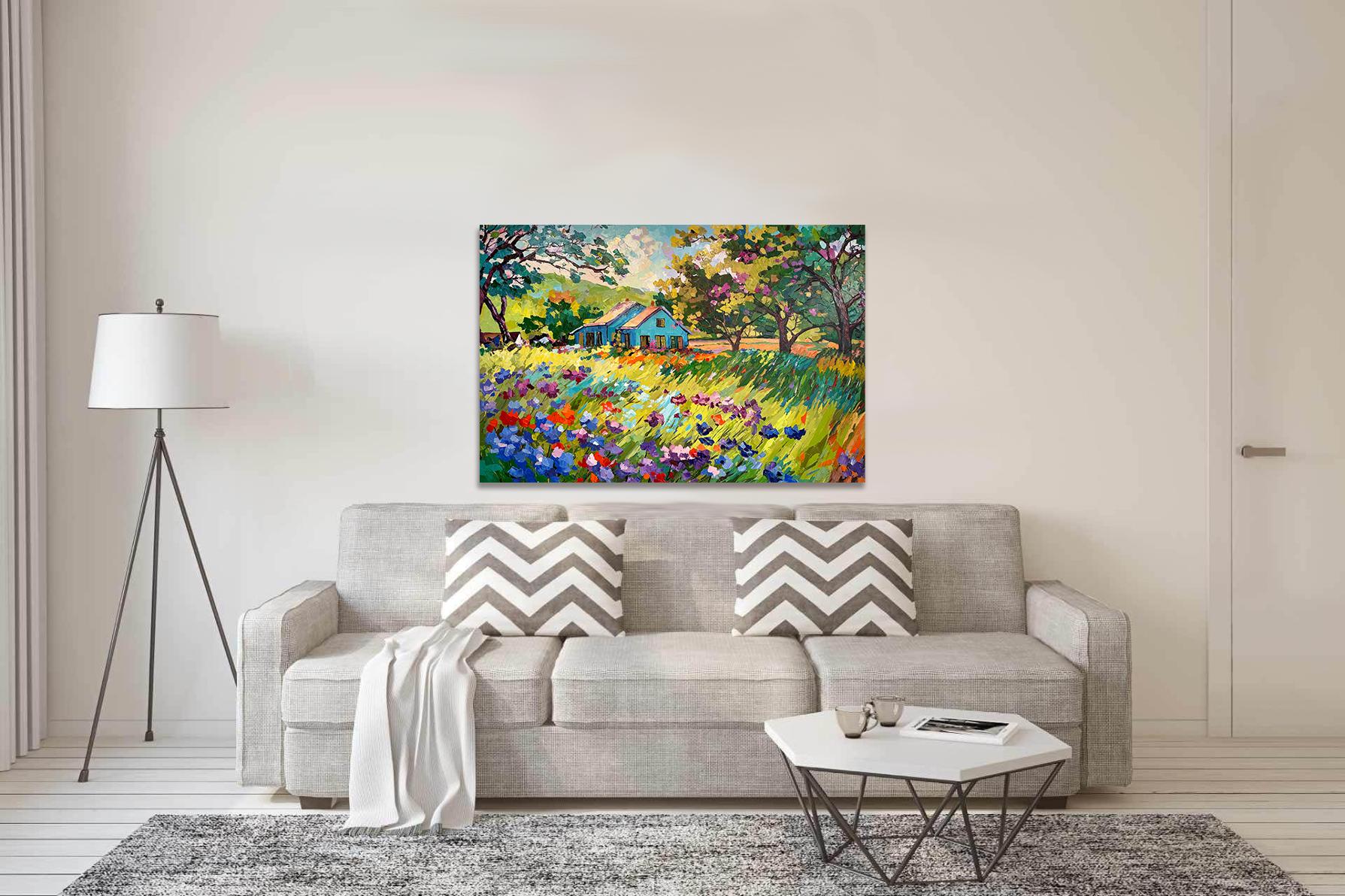 Home is where the Heart is - Katharina Husslein Impasto Oil Landscape Painting For Sale 13