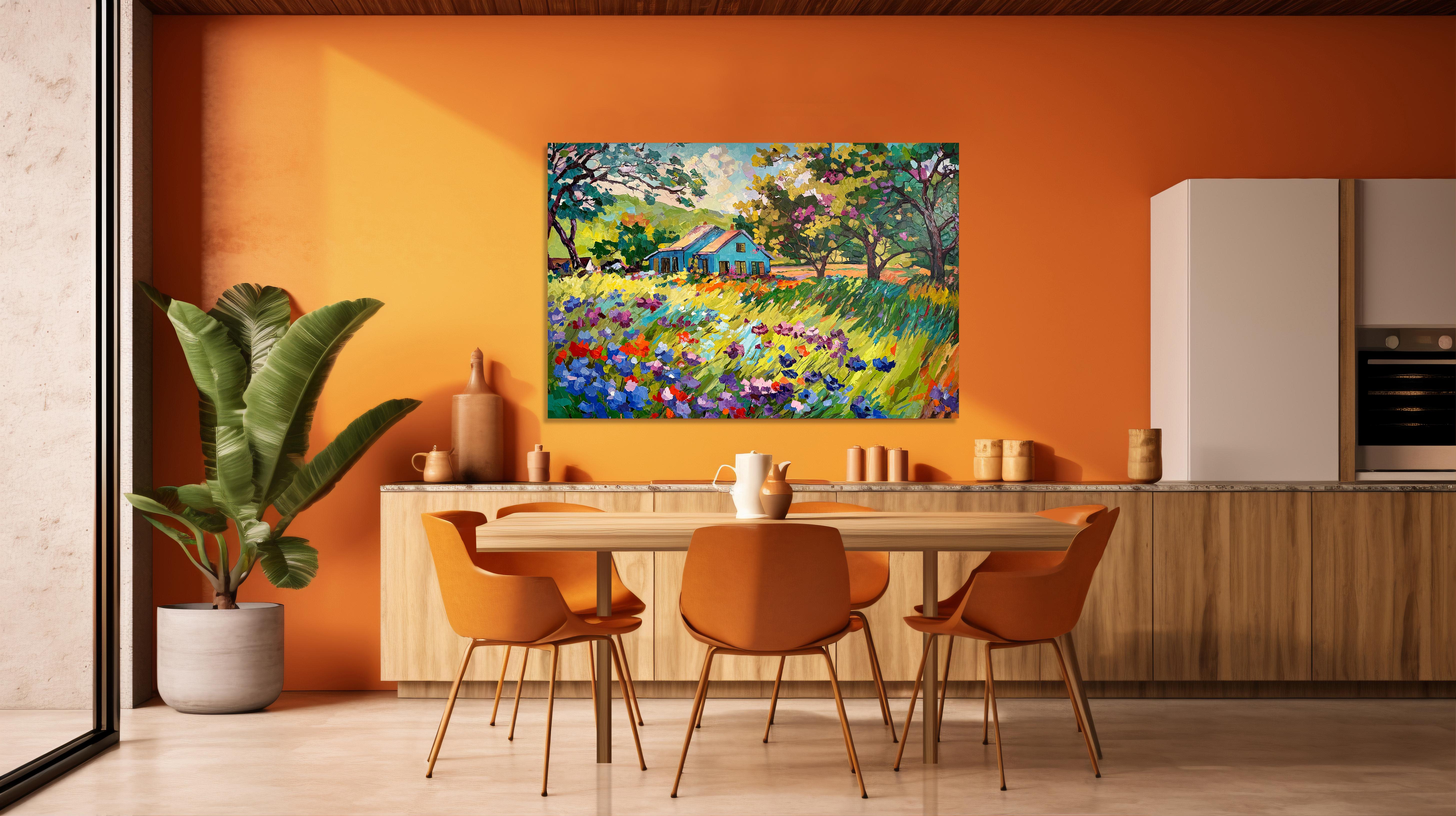 Home is where the Heart is - Katharina Husslein Impasto Oil Landscape Painting For Sale 16