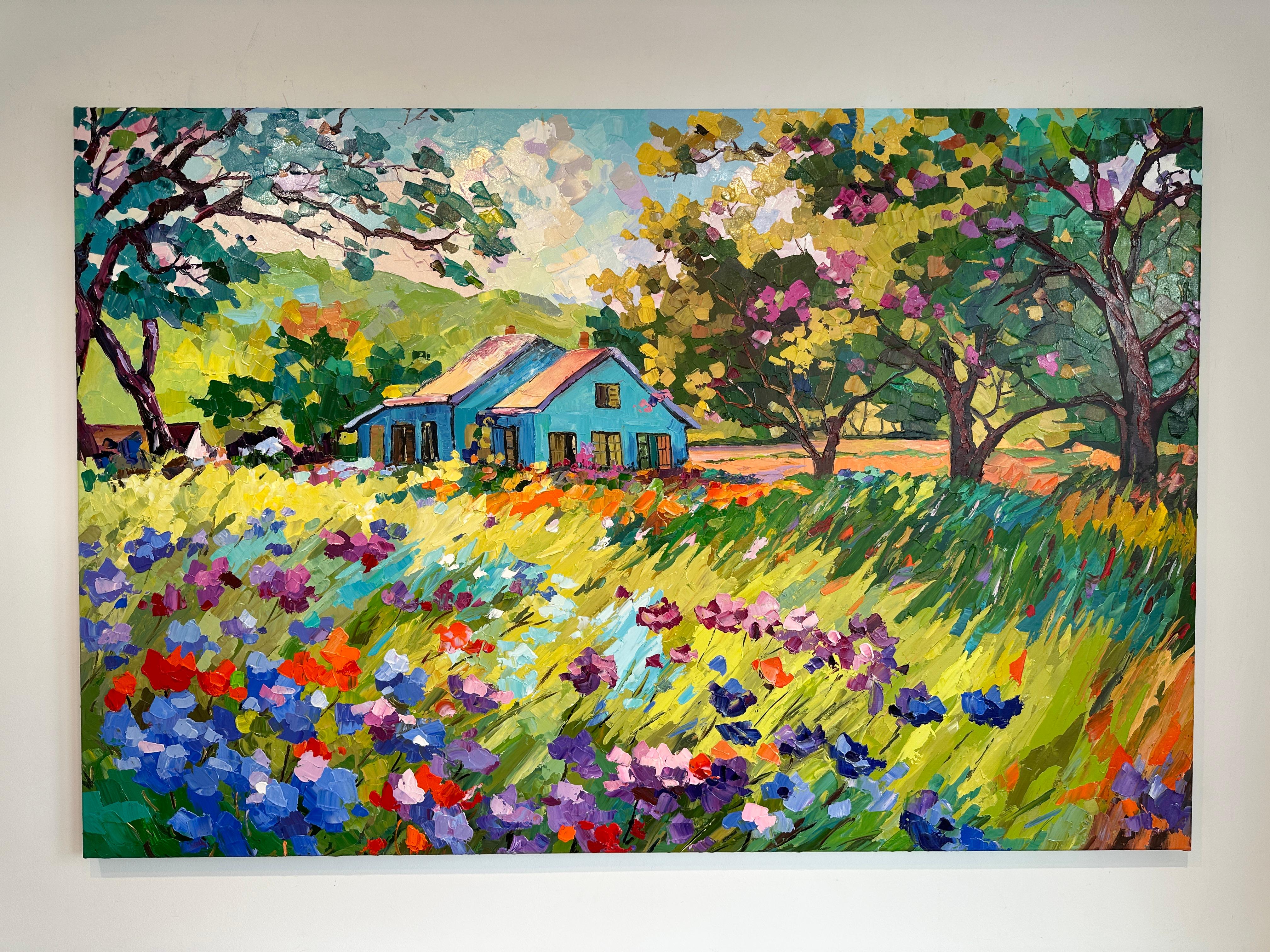 Home is where the Heart is - Katharina Husslein Impasto Oil Landscape Painting For Sale 1