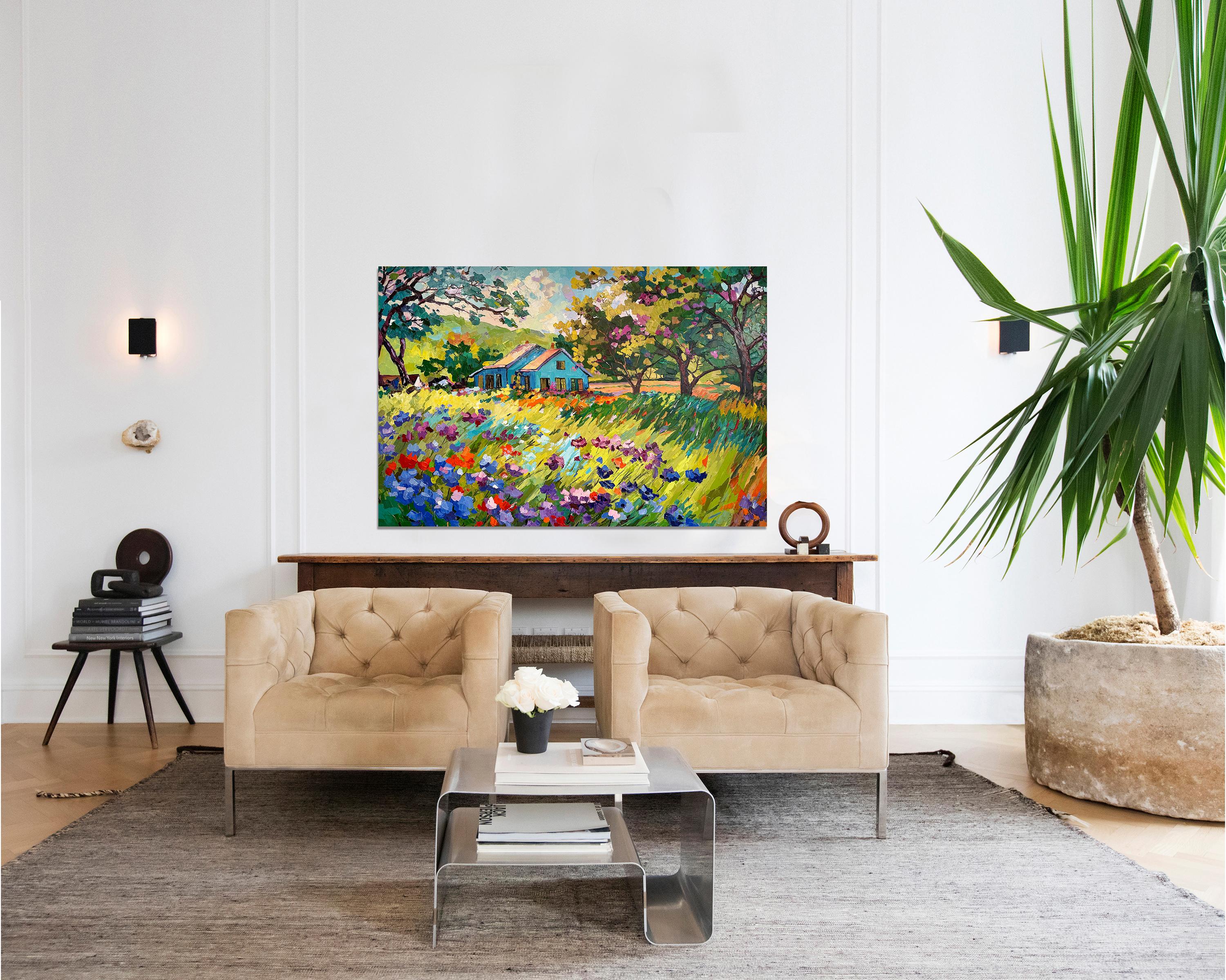 Home is where the Heart is - Katharina Husslein Impasto Oil Landscape Painting For Sale 2
