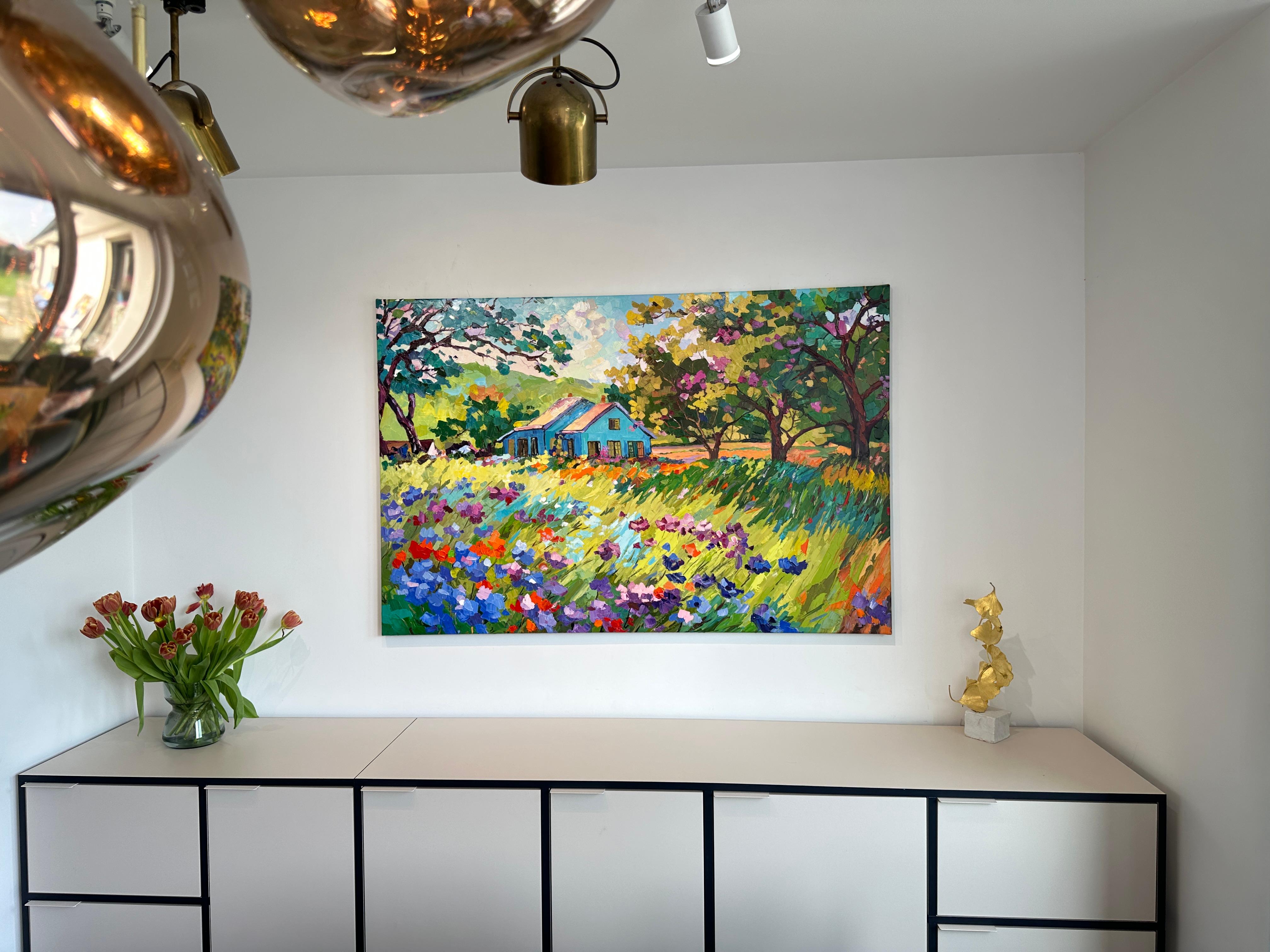 Home is where the Heart is - Katharina Husslein Impasto Oil Landscape Painting For Sale 4